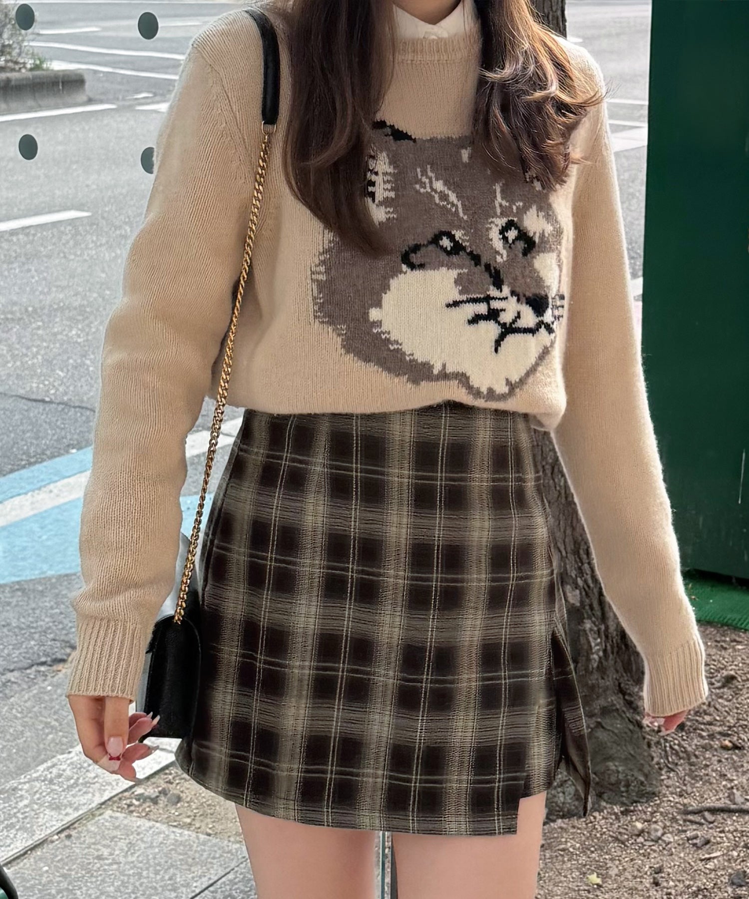 ジュノア JUNOAH バックレースアップミニスカパン （ダークブラウン） ダークブラウン