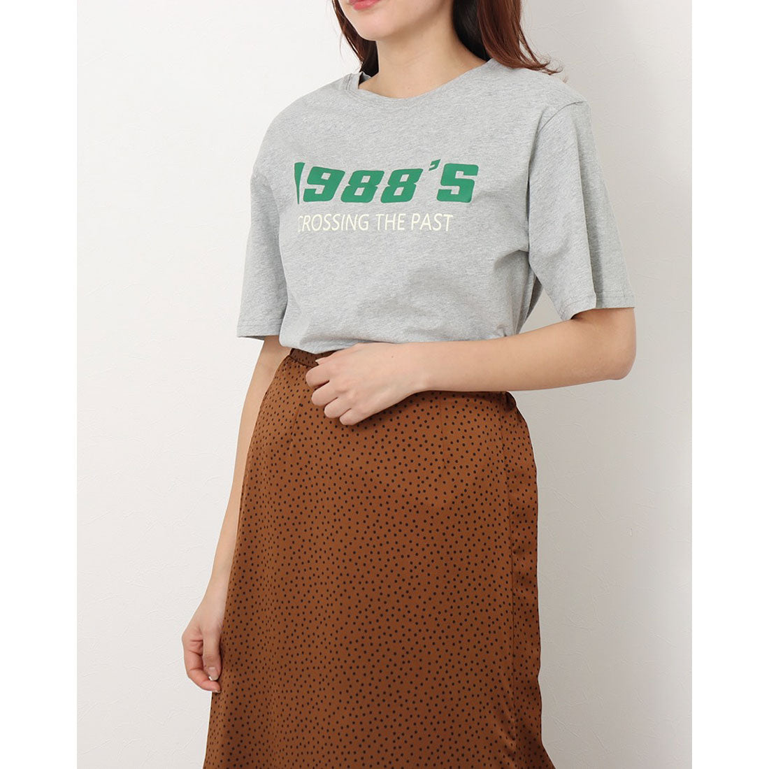 ジュノア JUNOAH カラーロゴプリントTシャツ 韓国ファッション