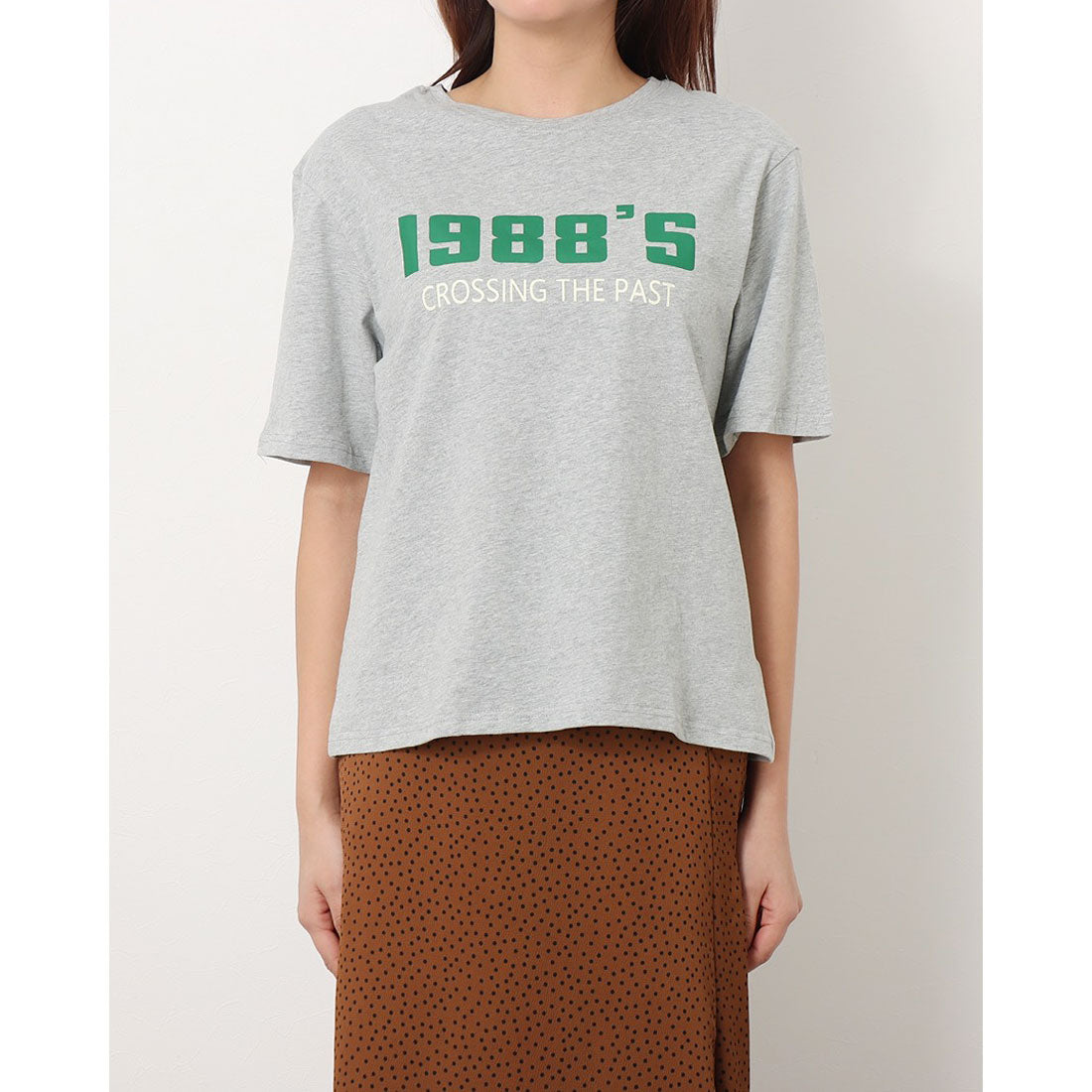 ジュノア JUNOAH カラーロゴプリントTシャツ 韓国ファッション