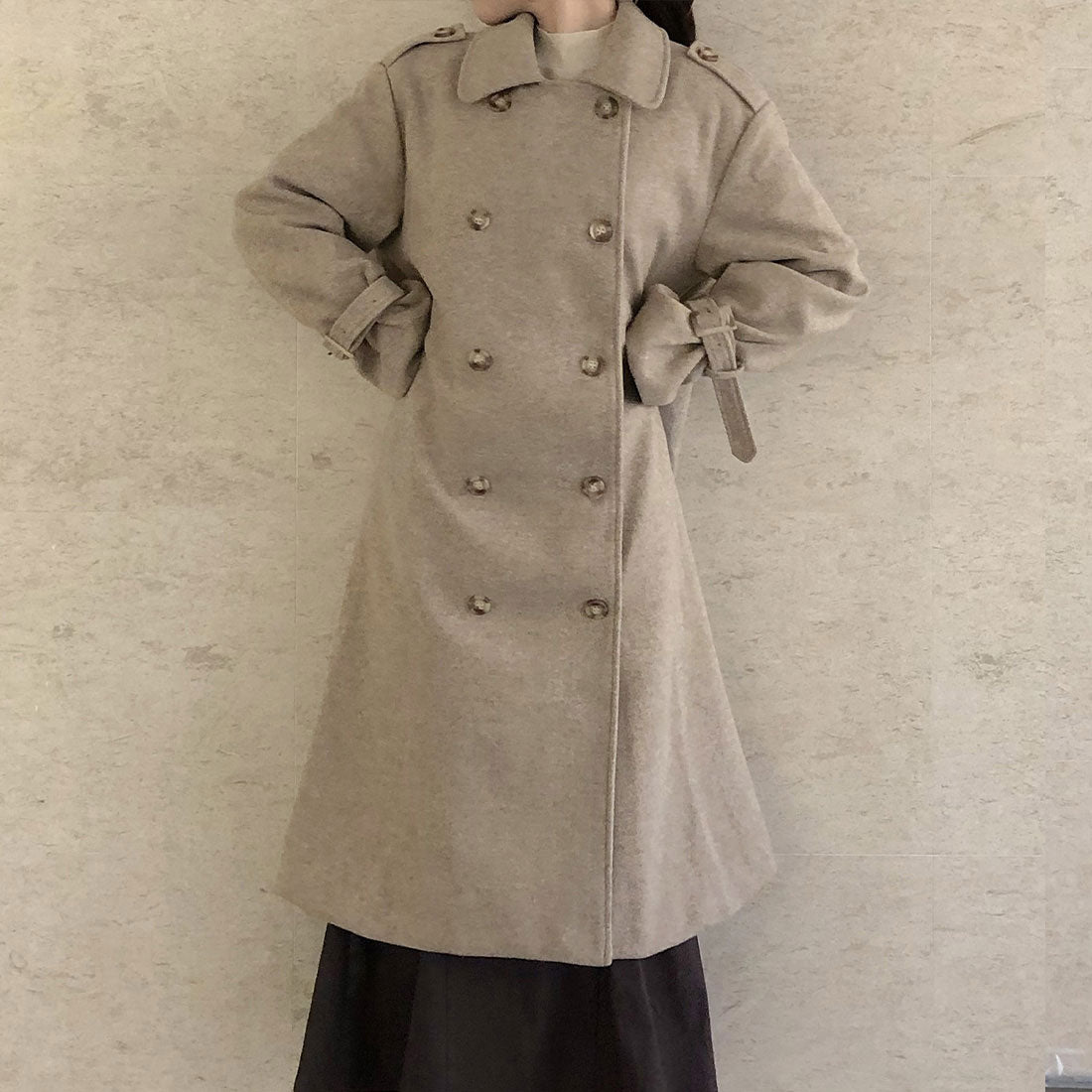 ジュノア JUNOAH ボリュームスリーブロングコート
