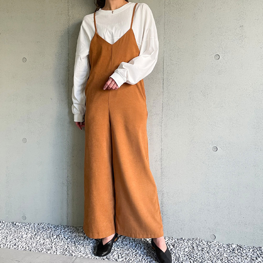 ジュノア JUNOAH バックリボンサロペット