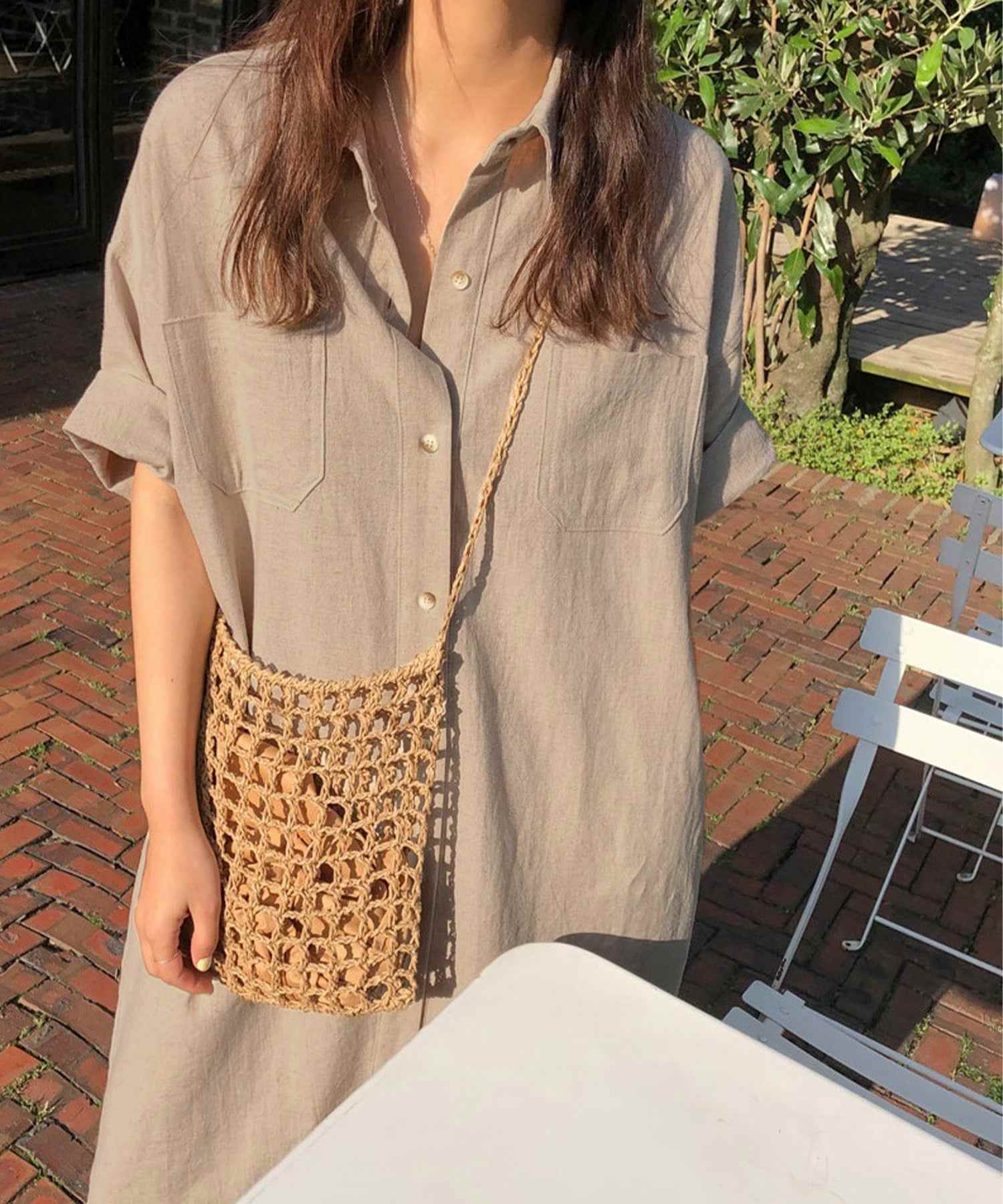 AMOUR BOX Relaxed Maxi Shirt Dress