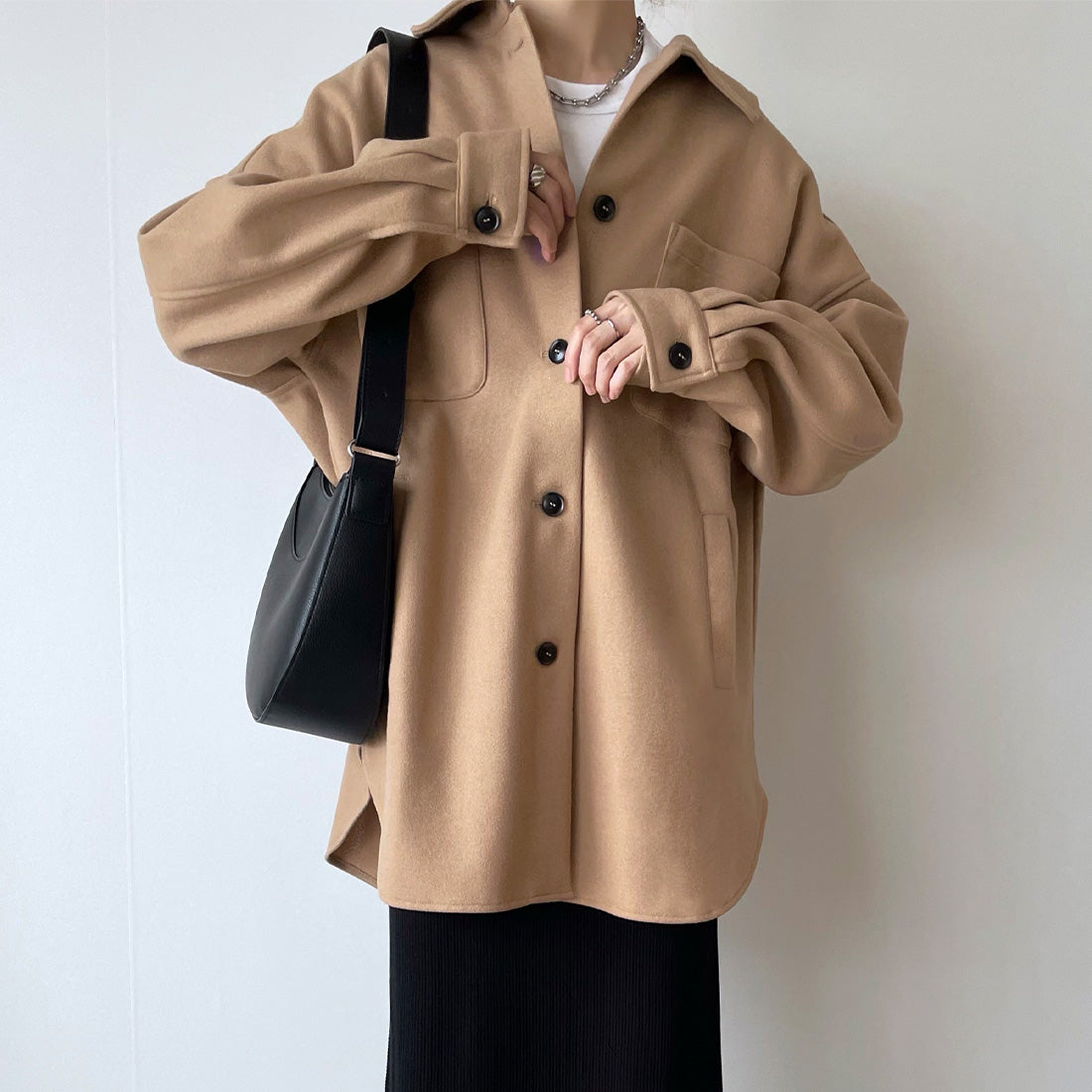 ジュノア JUNOAH CPOジャケット,ベージュ