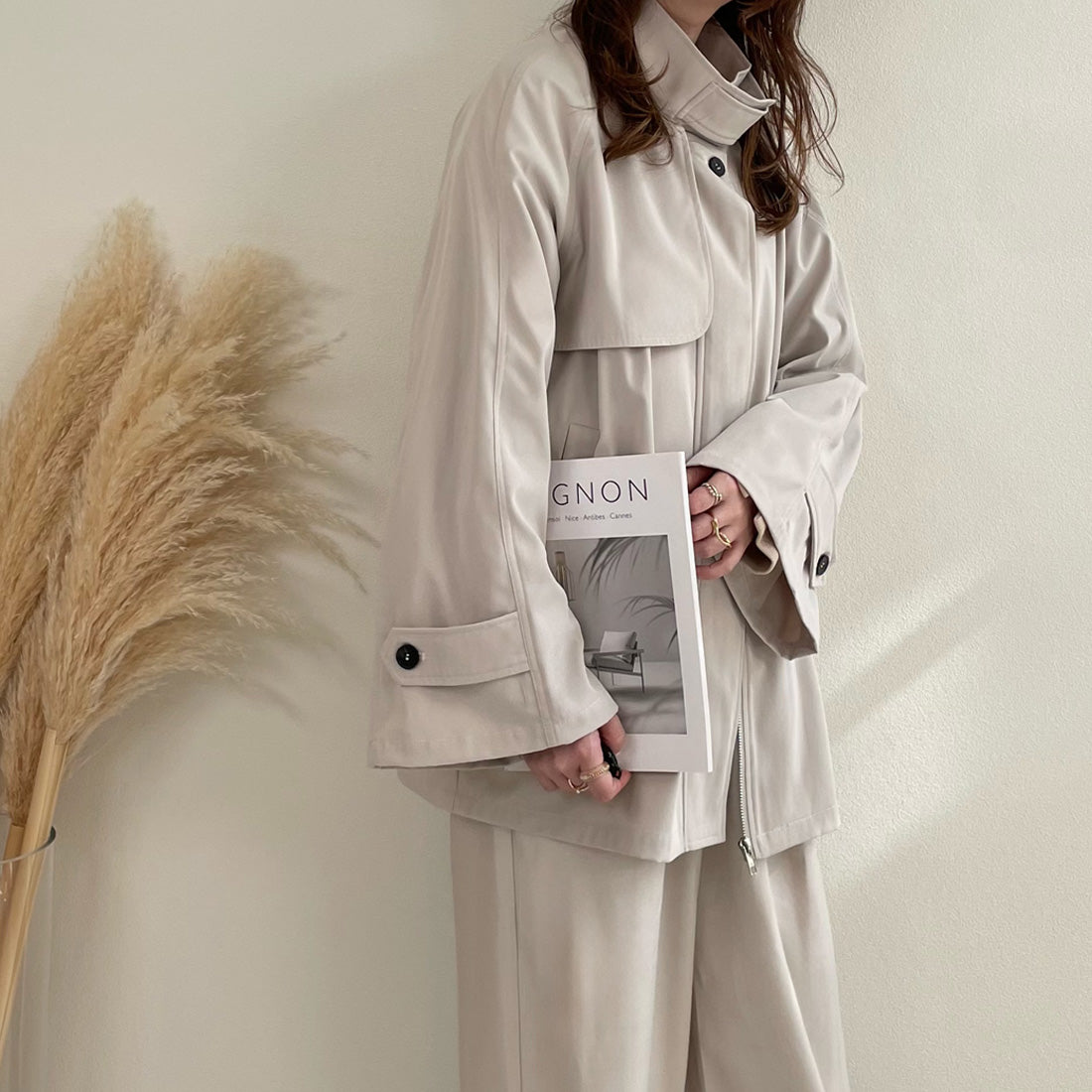 Junoah Junoah High Nex Pilling短外套