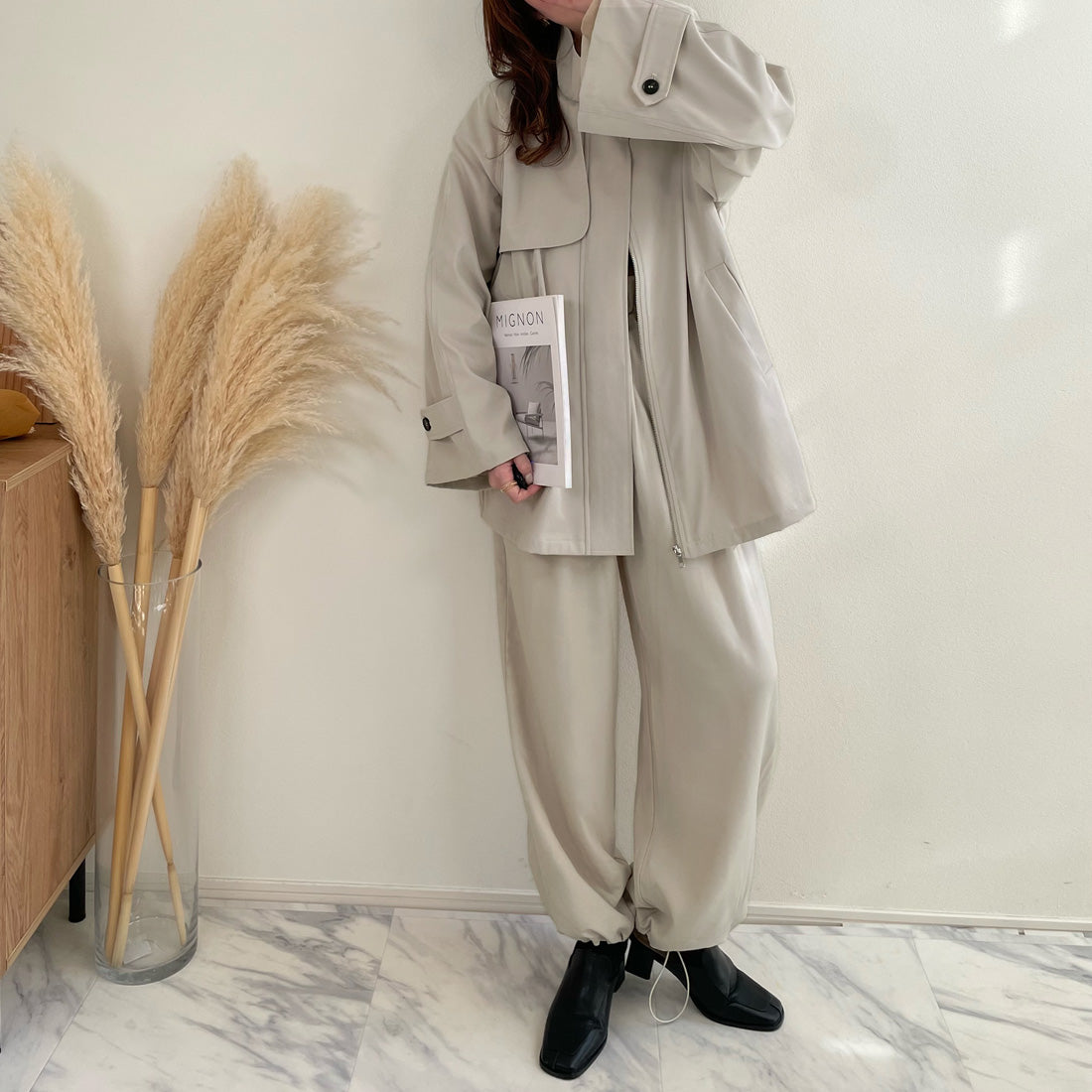 Junoah Junoah High Nex Pilling短外套