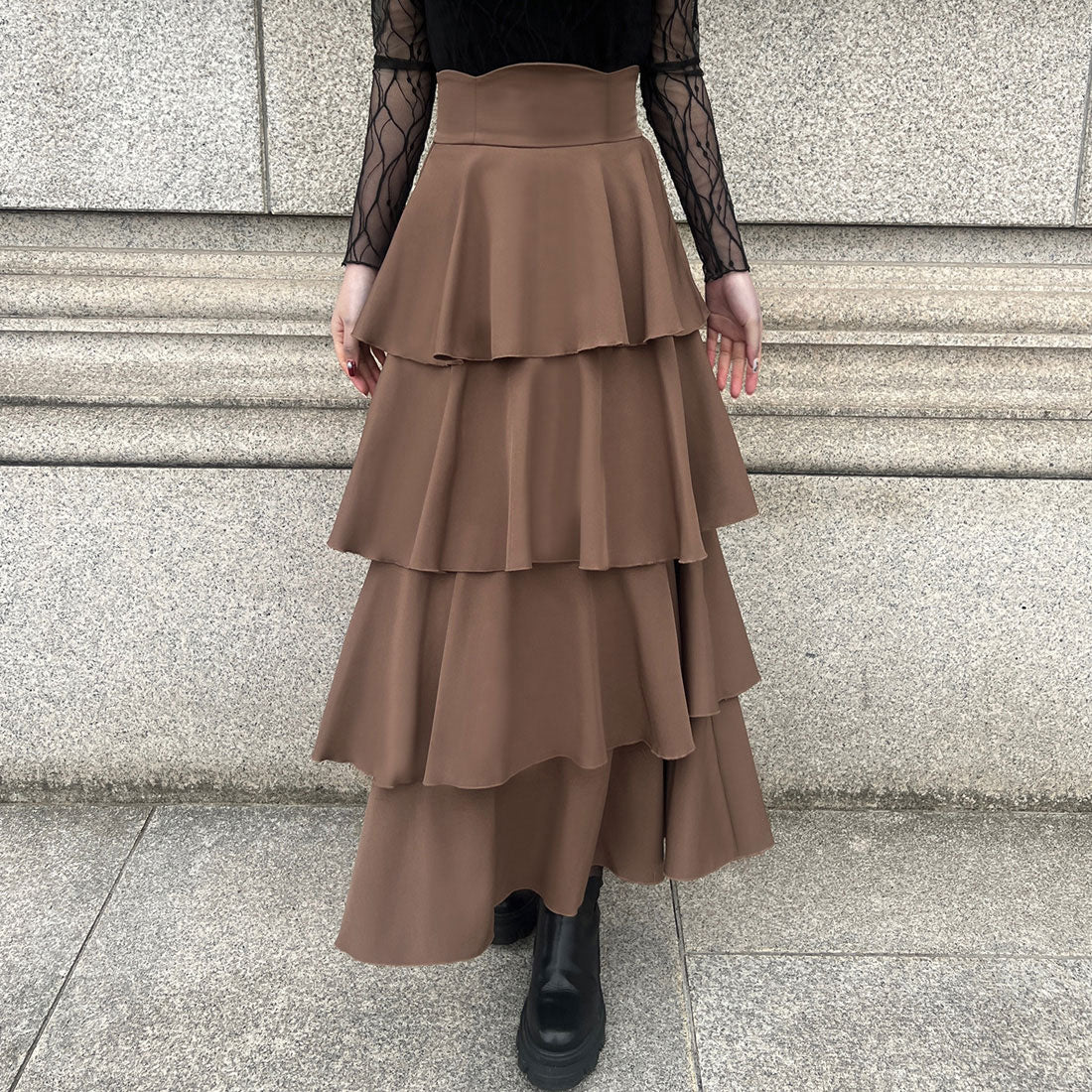 ジュノア JUNOAH コルセットデザインフリルスカート