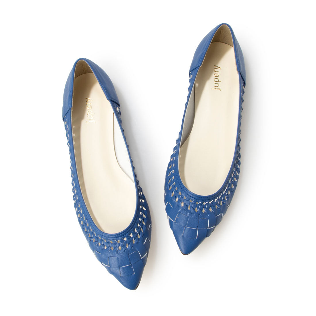 Jupery Stretch Mesh Pointed Toe Flat Pumps