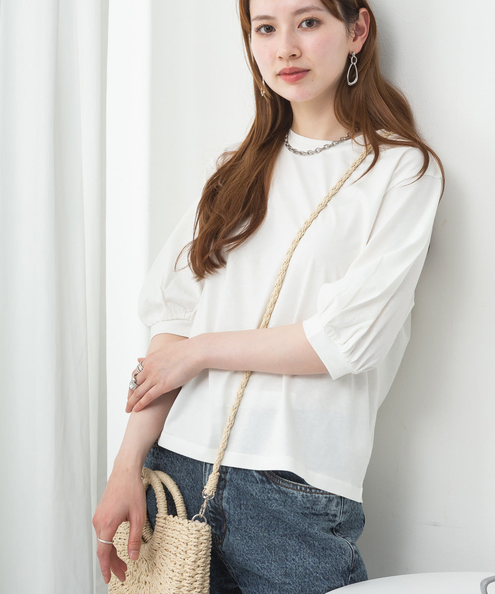ジャングルジャロピー JUNGLE JALOPY ボリューム袖ショート丈カットソー （OFF WHITE） OFF WHITE