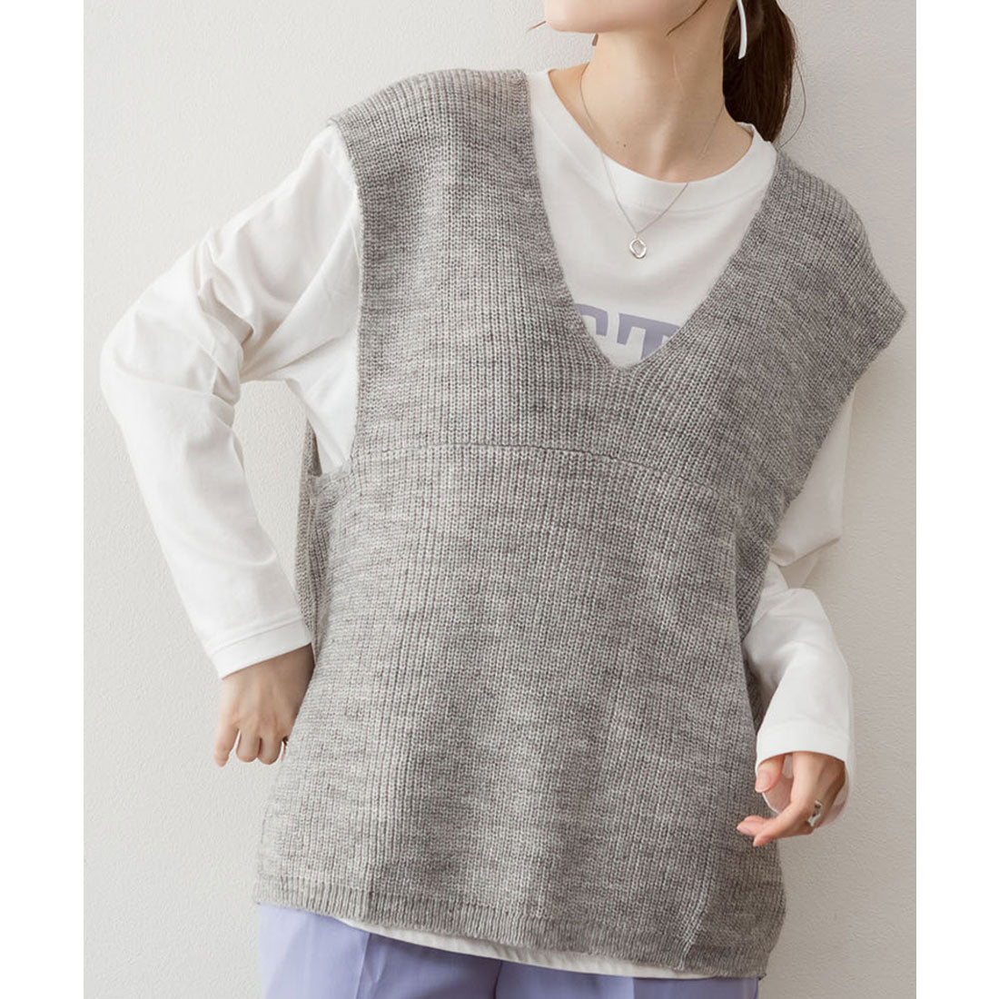 Jungle Jalopy Deep V-Neck Knit Vest