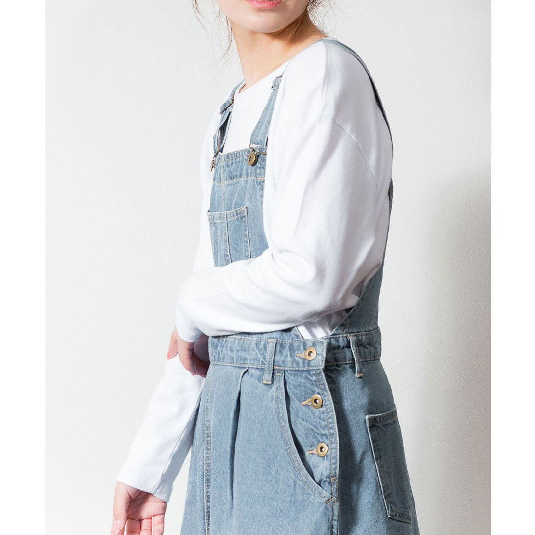 Jungle Jalopy Flared Denim Overall Skirt Overalls Flared Long Skirt