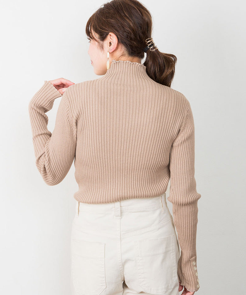 ジャングルジャロピー JUNGLE JALOPY メロウ襟タートルネックリブニット