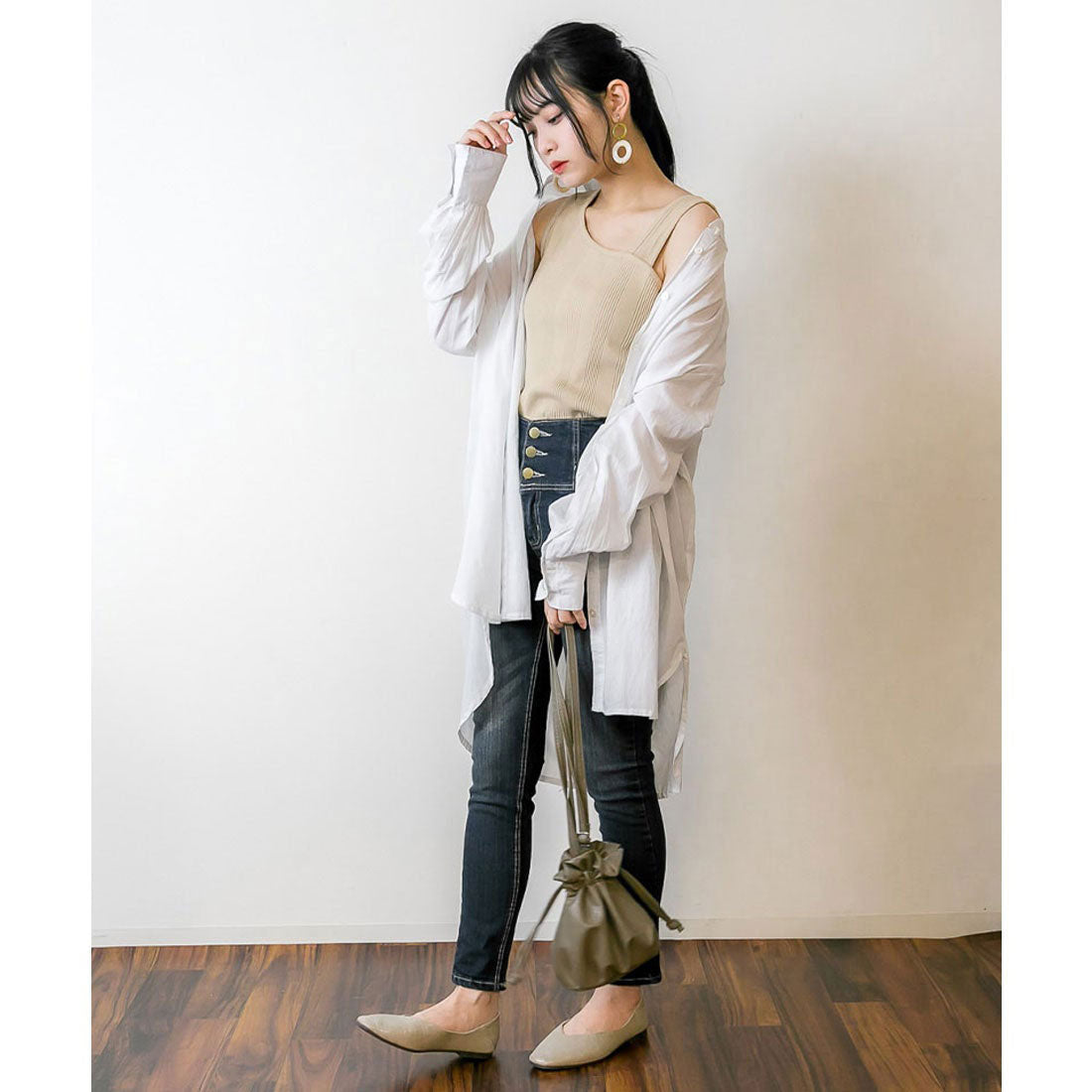 Jungle Jalopy Random Rib Asymmetric Rib Tank Top