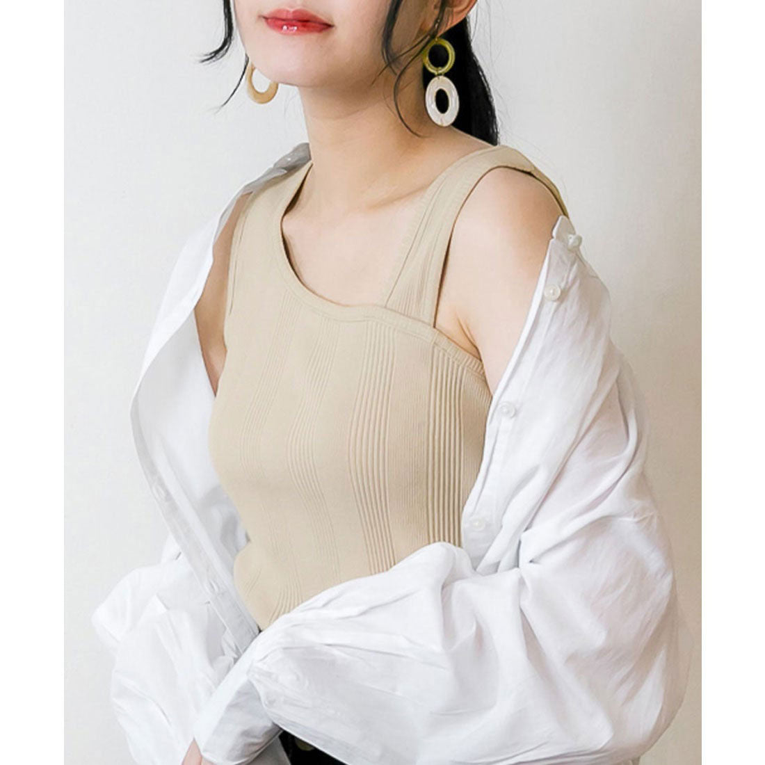 Jungle Jalopy Random Rib Asymmetric Rib Tank Top