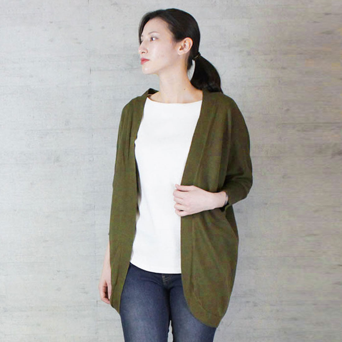 【 新品 】PILE JQ DOLMAN CARDIGAN JUNGLE JALOPY Cotton Knit Dolman Cardigan Tops Summer