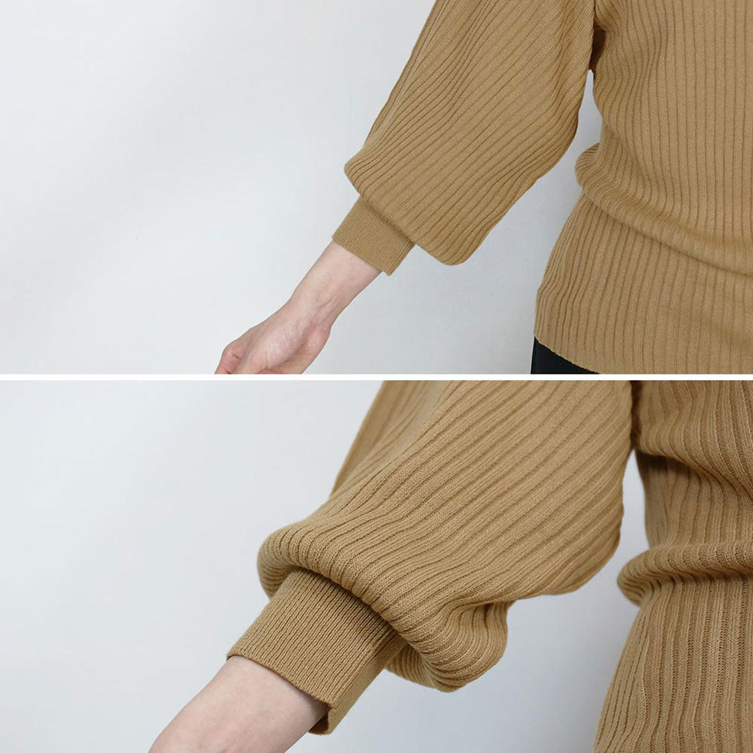 Jungle Jalopy Puff Sleeve Rib Knit Top