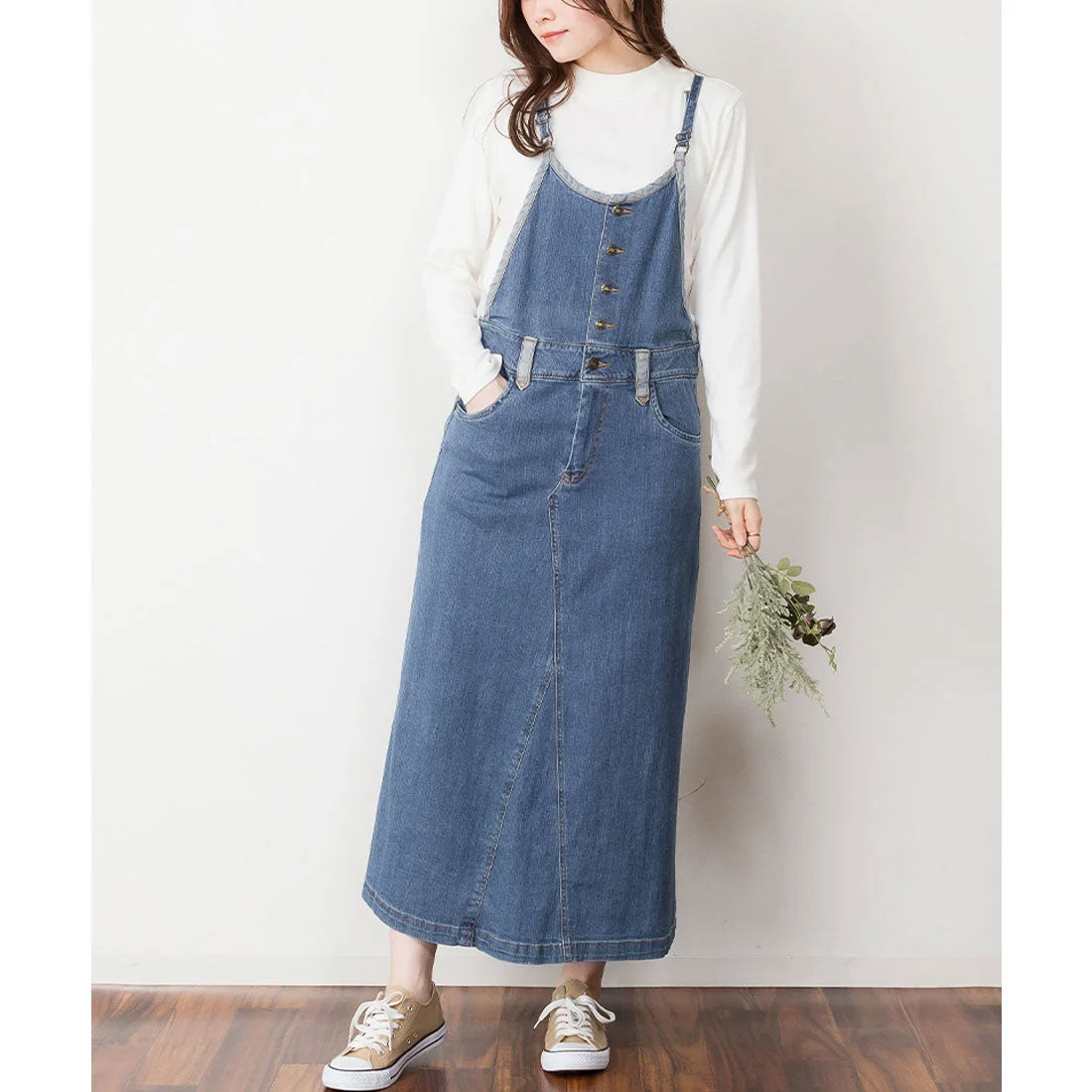 Jungle Jalopy Denim Maxi Length Skirt Overall
