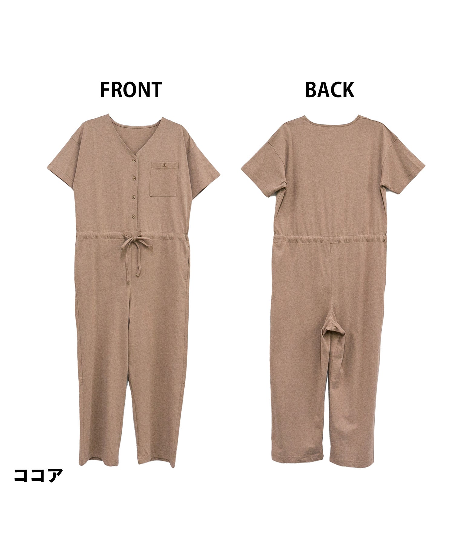 ジャングルジャロピー JUNGLE JALOPY Vネックオールインワンパンツ （GRAY-BEIGE） GRAY-BEIGE