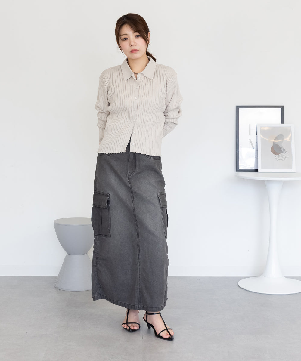 ジャングルジャロピー JUNGLE JALOPY デニムカーゴスカート レディース スカート ボトムス ロングスカート カジュアル 春 夏 秋 冬 （GRAY-DENIM） GRAY-DENIM