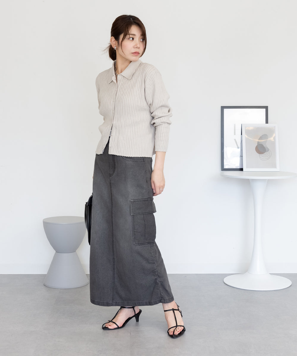 ジャングルジャロピー JUNGLE JALOPY デニムカーゴスカート レディース スカート ボトムス ロングスカート カジュアル 春 夏 秋 冬 （GRAY-DENIM） GRAY-DENIM