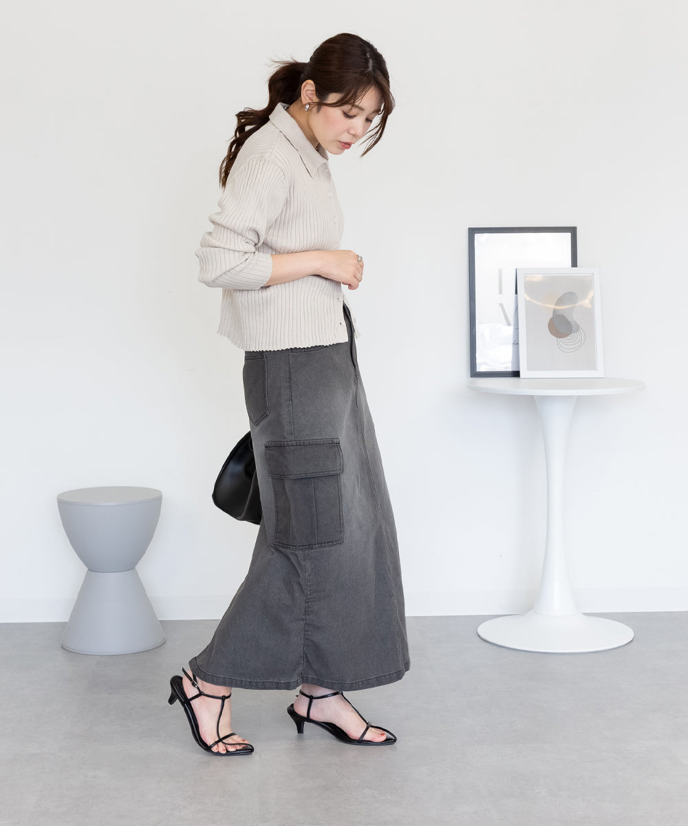 ジャングルジャロピー JUNGLE JALOPY デニムカーゴスカート レディース スカート ボトムス ロングスカート カジュアル 春 夏 秋 冬 （GRAY-DENIM） GRAY-DENIM