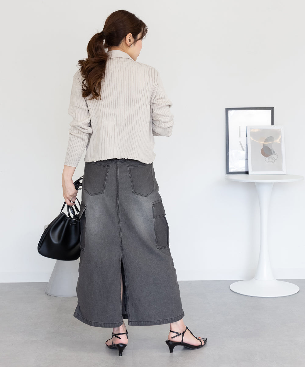 ジャングルジャロピー JUNGLE JALOPY デニムカーゴスカート レディース スカート ボトムス ロングスカート カジュアル 春 夏 秋 冬 （GRAY-DENIM） GRAY-DENIM