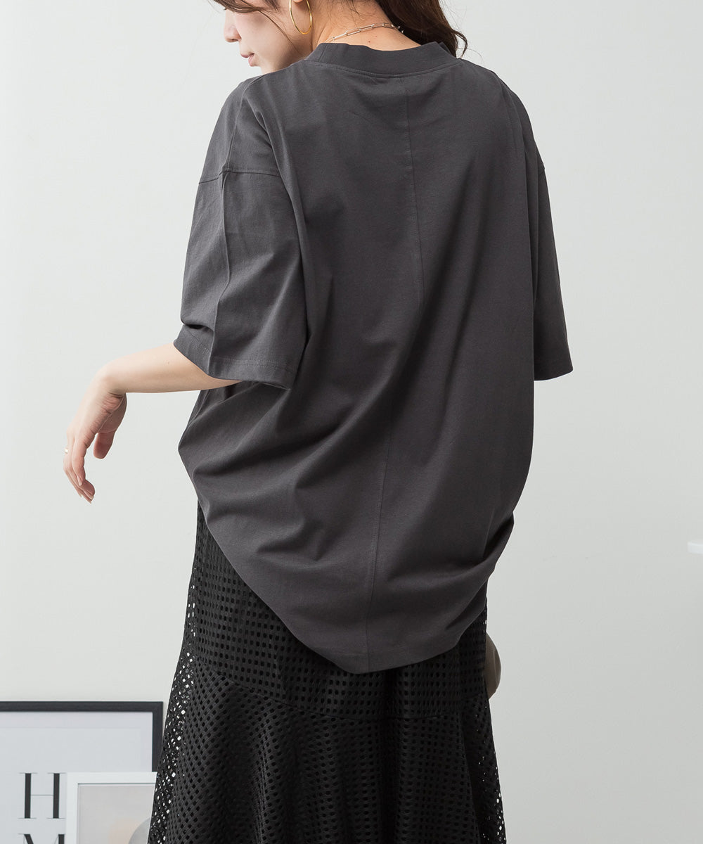 ジャングルジャロピー JUNGLE JALOPY オーバーサイズコットンパネルTシャツ レディース 大きいサイズ （C-GRAY） C-GRAY