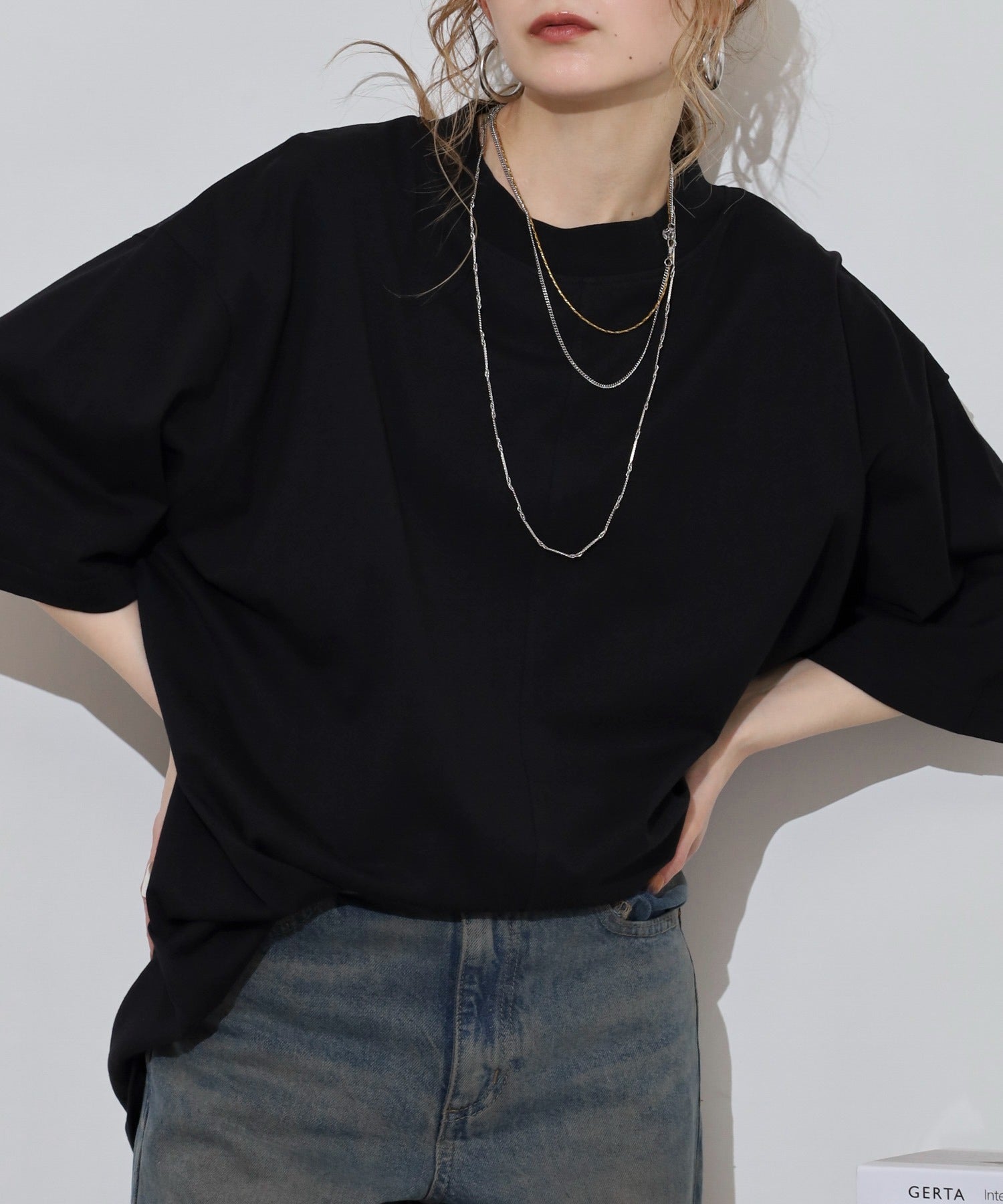 ジャングルジャロピー JUNGLE JALOPY オーバーサイズコットンパネルTシャツ レディース 大きいサイズ （BLACK） BLACK