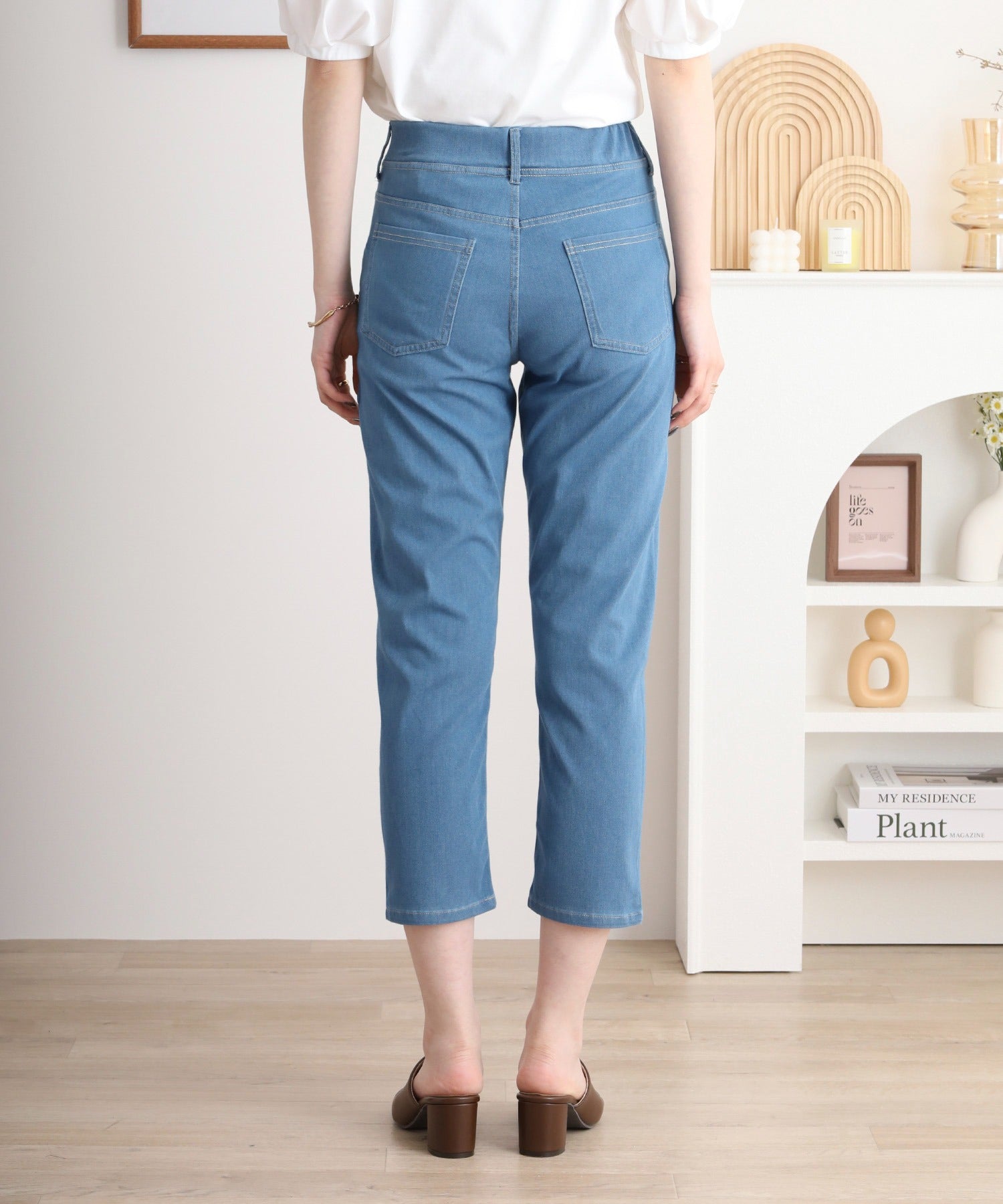 ジャングルジャロピー JUNGLE JALOPY 接触冷感アンクル丈ストレッチパンツ レディース パンツ ボトムス 夏服 夏 （BLUE） BLUE