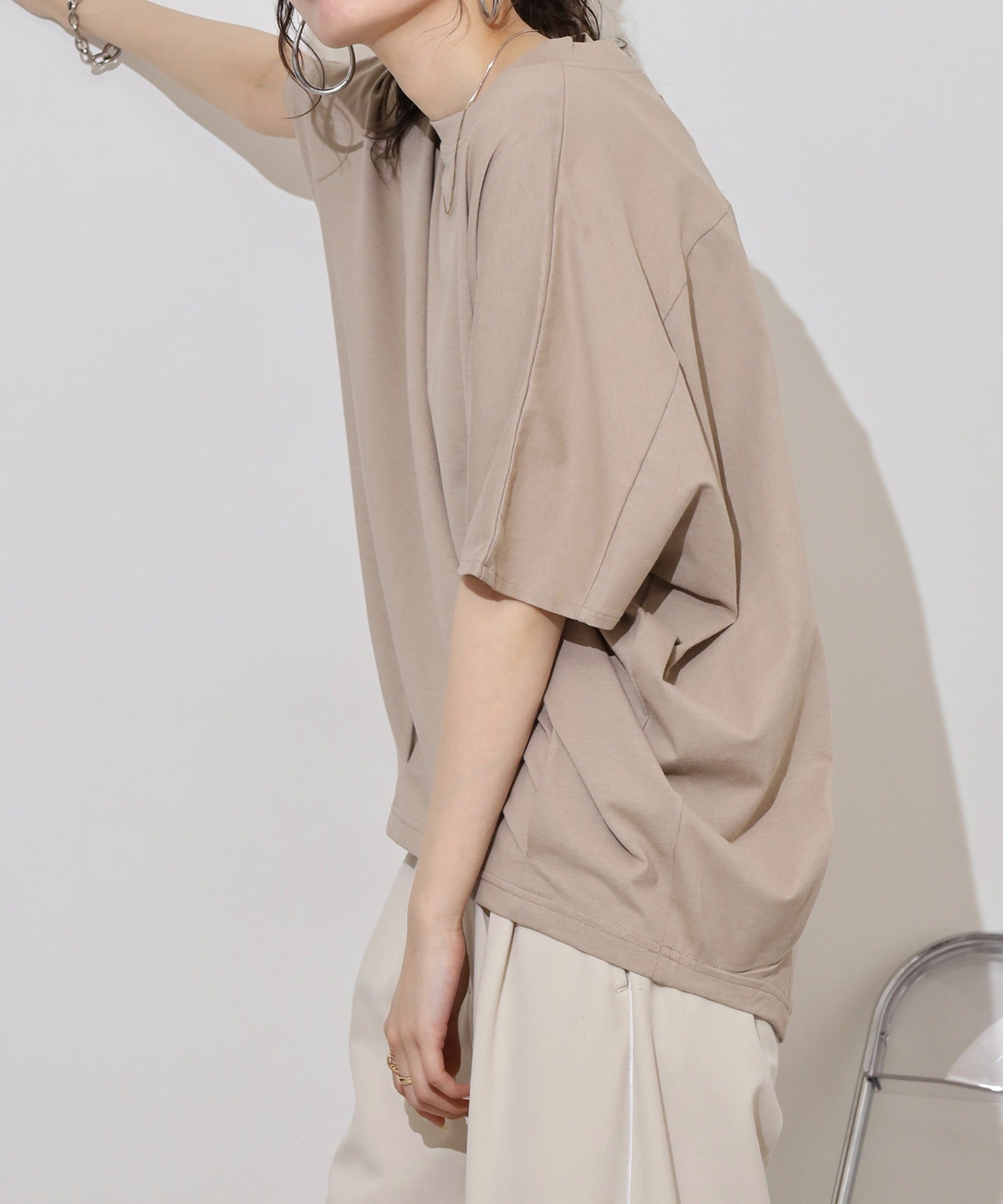 ジャングルジャロピー JUNGLE JALOPY コクーンシルエットプルオーバー レディース 大きいサイズ （GRAY-BEIGE） GRAY-BEIGE
