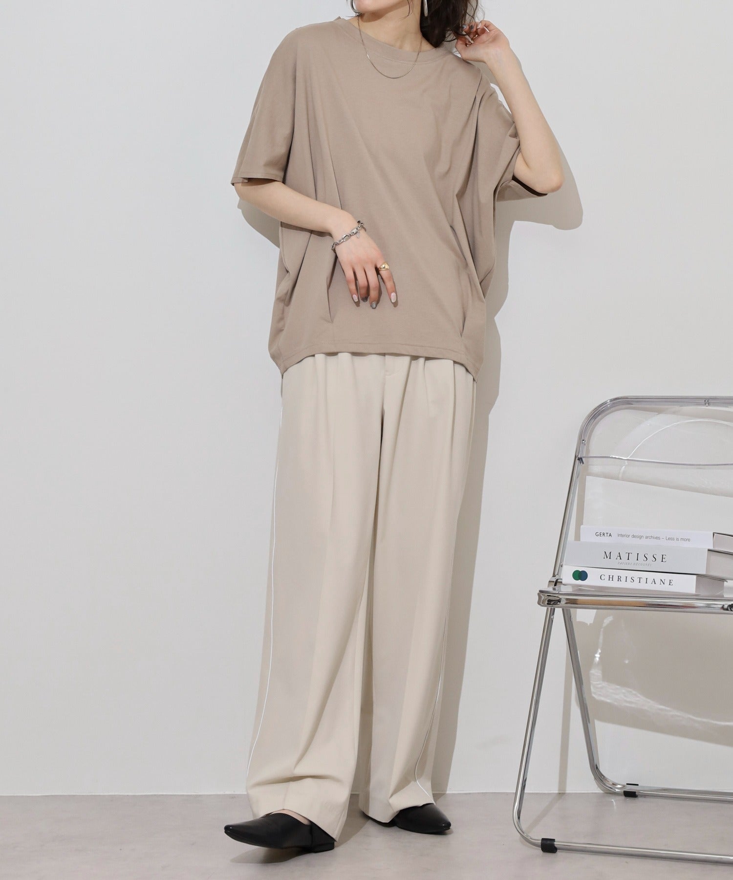 ジャングルジャロピー JUNGLE JALOPY コクーンシルエットプルオーバー レディース 大きいサイズ （GRAY-BEIGE） GRAY-BEIGE