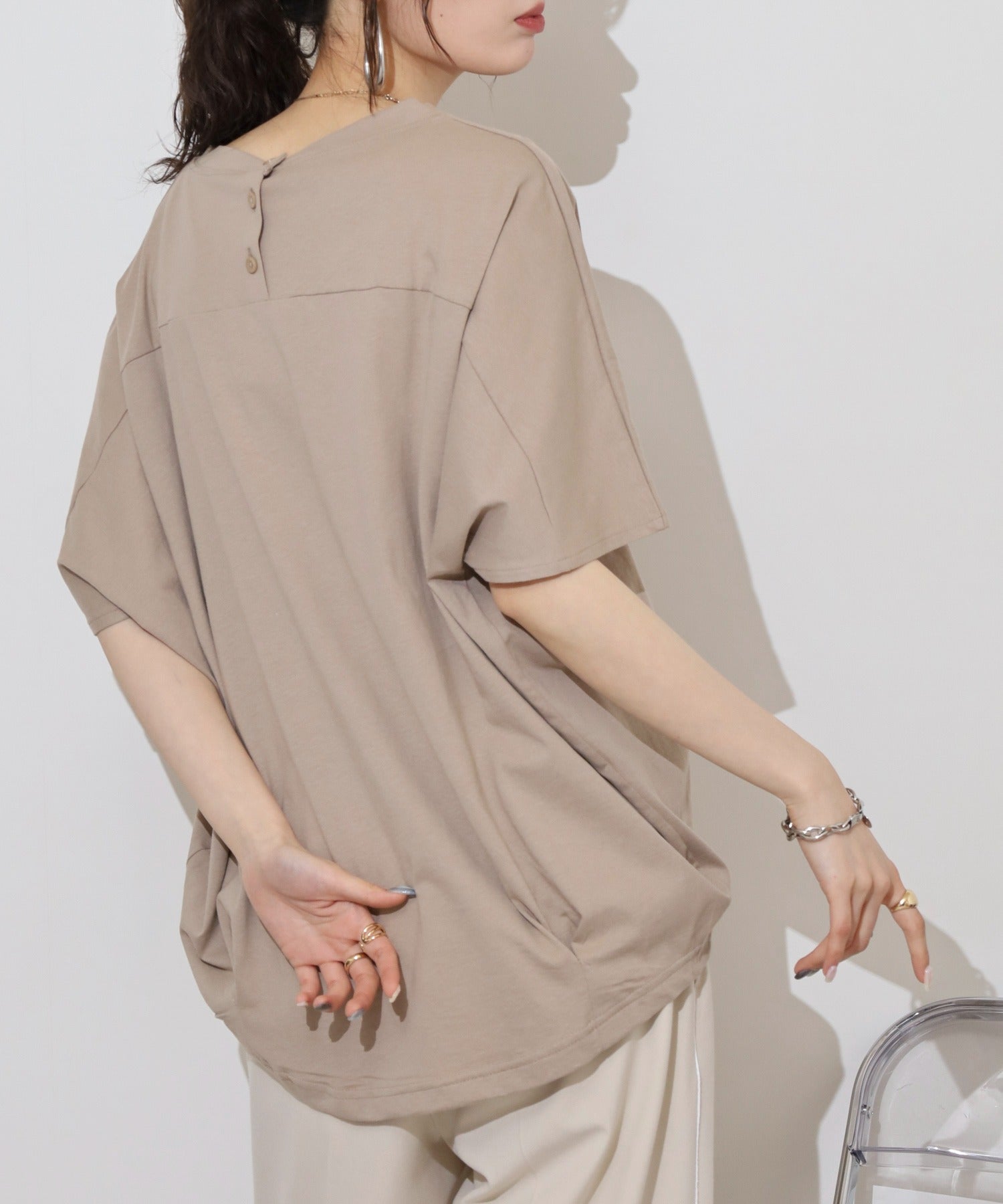ジャングルジャロピー JUNGLE JALOPY コクーンシルエットプルオーバー レディース 大きいサイズ （GRAY-BEIGE） GRAY-BEIGE