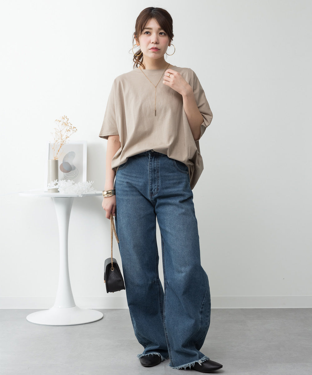 ジャングルジャロピー JUNGLE JALOPY コクーンシルエットプルオーバー レディース 大きいサイズ （GRAY-BEIGE） GRAY-BEIGE