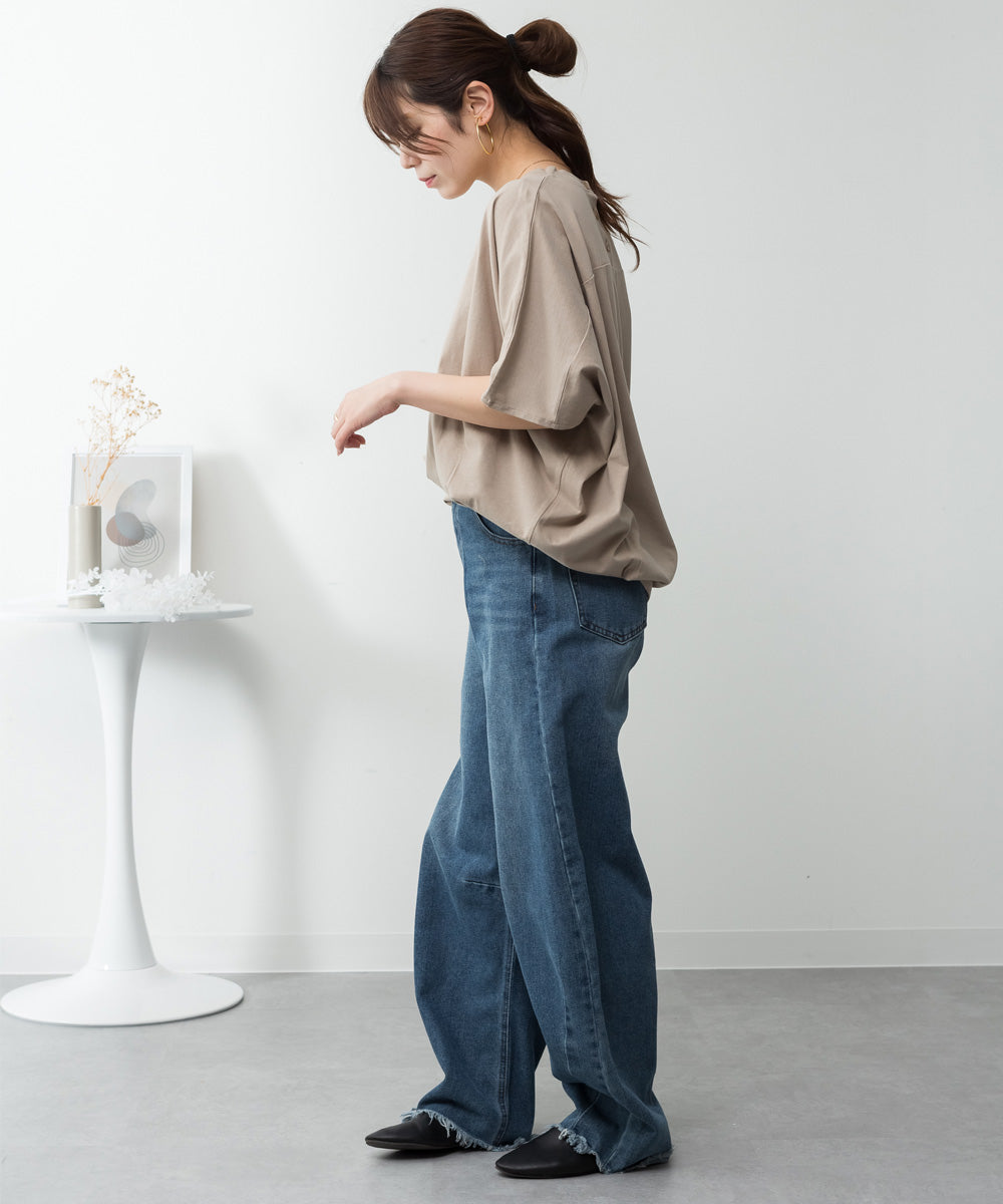 ジャングルジャロピー JUNGLE JALOPY コクーンシルエットプルオーバー レディース 大きいサイズ （GRAY-BEIGE） GRAY-BEIGE
