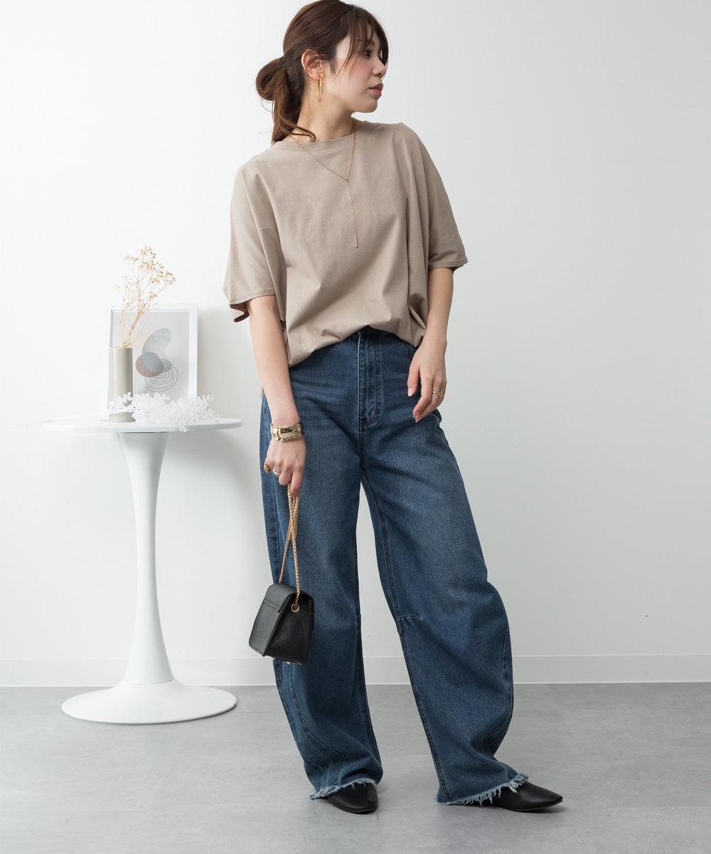 ジャングルジャロピー JUNGLE JALOPY コクーンシルエットプルオーバー レディース 大きいサイズ （GRAY-BEIGE） GRAY-BEIGE