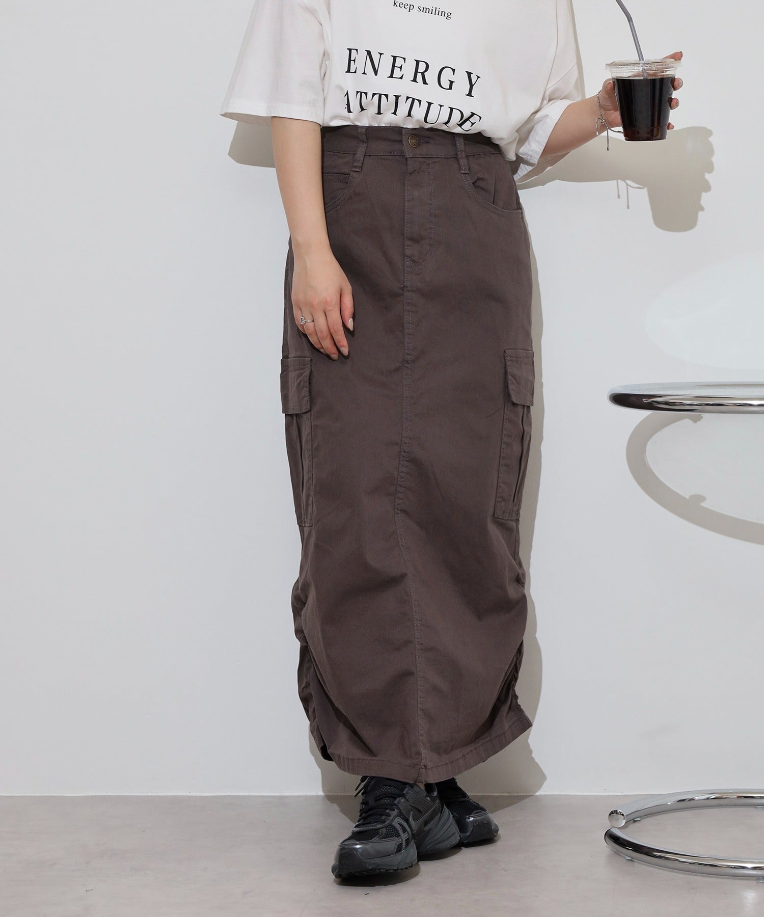 ジャングルジャロピー JUNGLE JALOPY ツイルカーゴスカート レディース ボトムス スカート ロング カジュアル 春 夏 秋 冬 （C-GRAY） C-GRAY