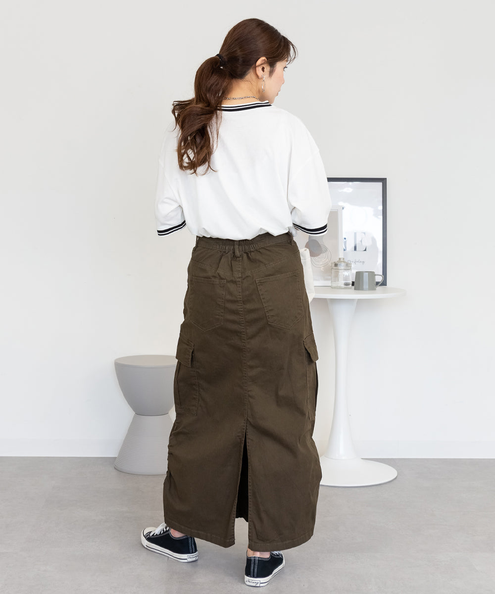 ジャングルジャロピー JUNGLE JALOPY ツイルカーゴスカート レディース ボトムス スカート ロング カジュアル 春 夏 秋 冬 （KHAKI） KHAKI