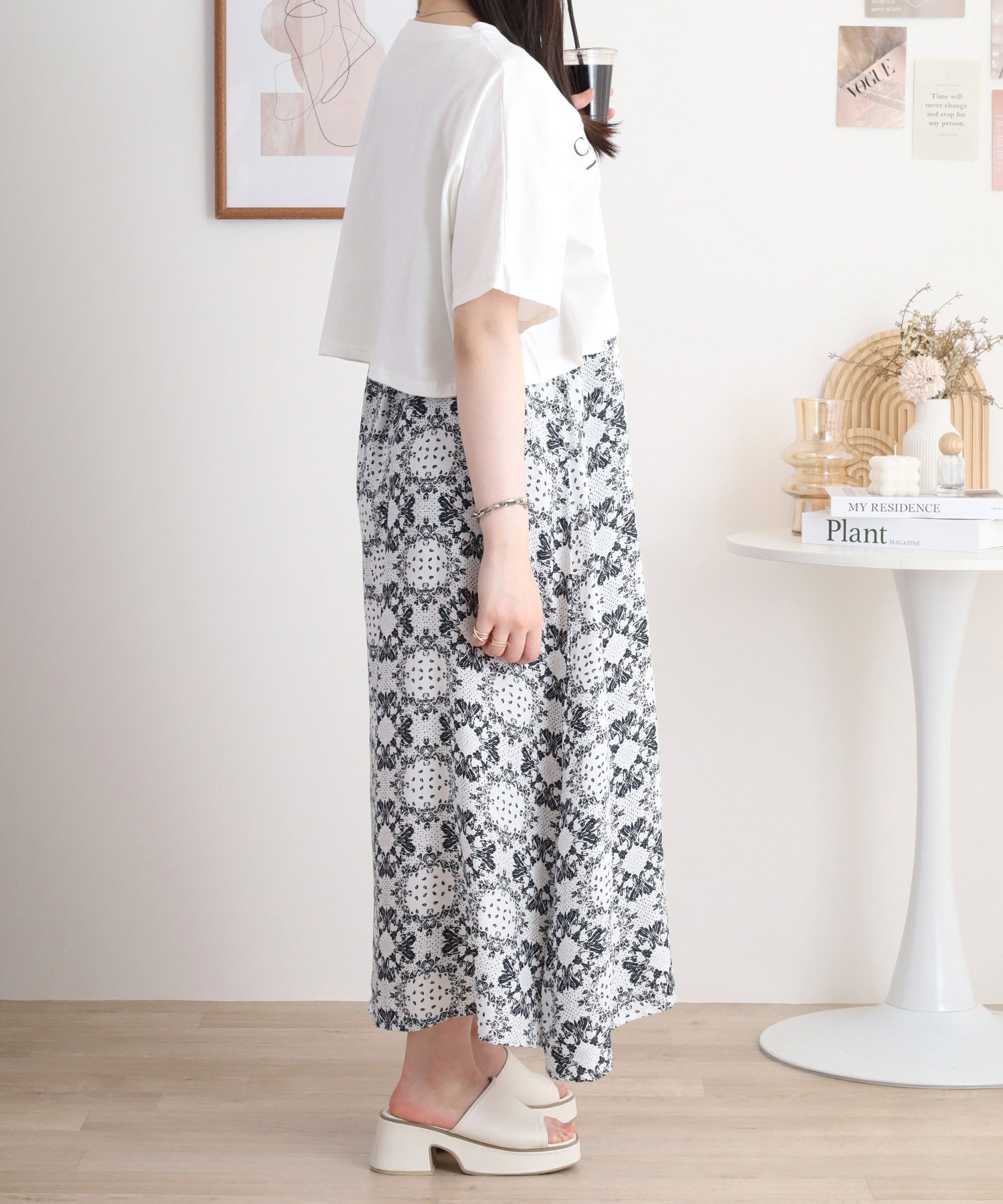ジャングルジャロピー JUNGLE JALOPY レーヨンキャミOP＋小花柄天竺Tシャツアンサンブル レディース （IVORY） IVORY