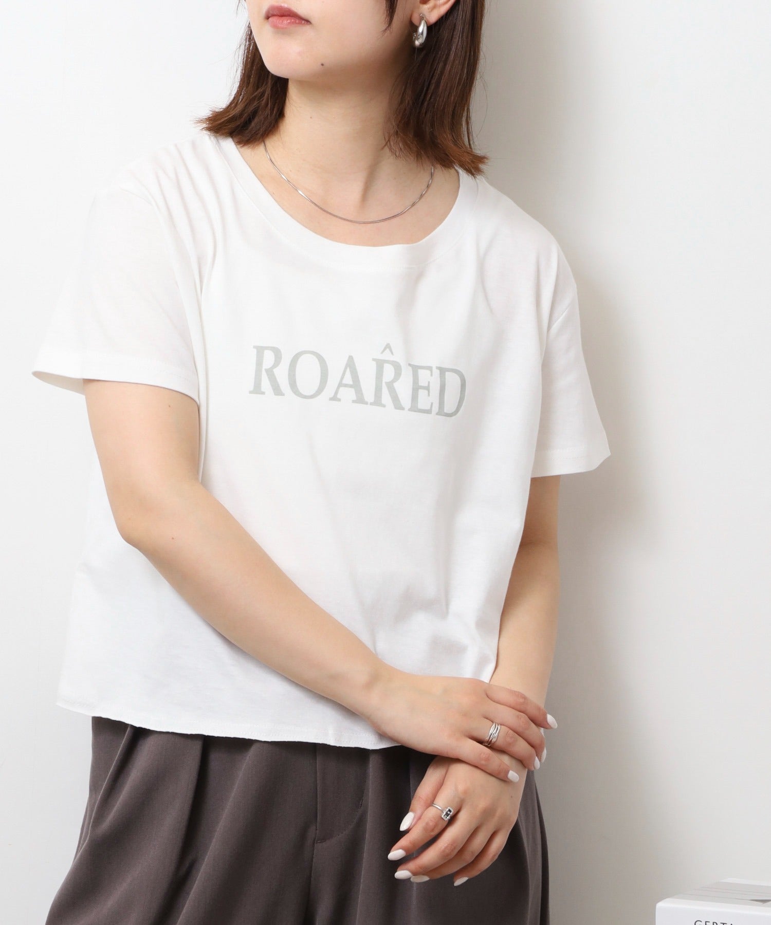 ジャングルジャロピー JUNGLE JALOPY ショート丈裾フリンジオーバサイズシルエットロゴプリントTシャツ レディース （WHITE2） WHITE2