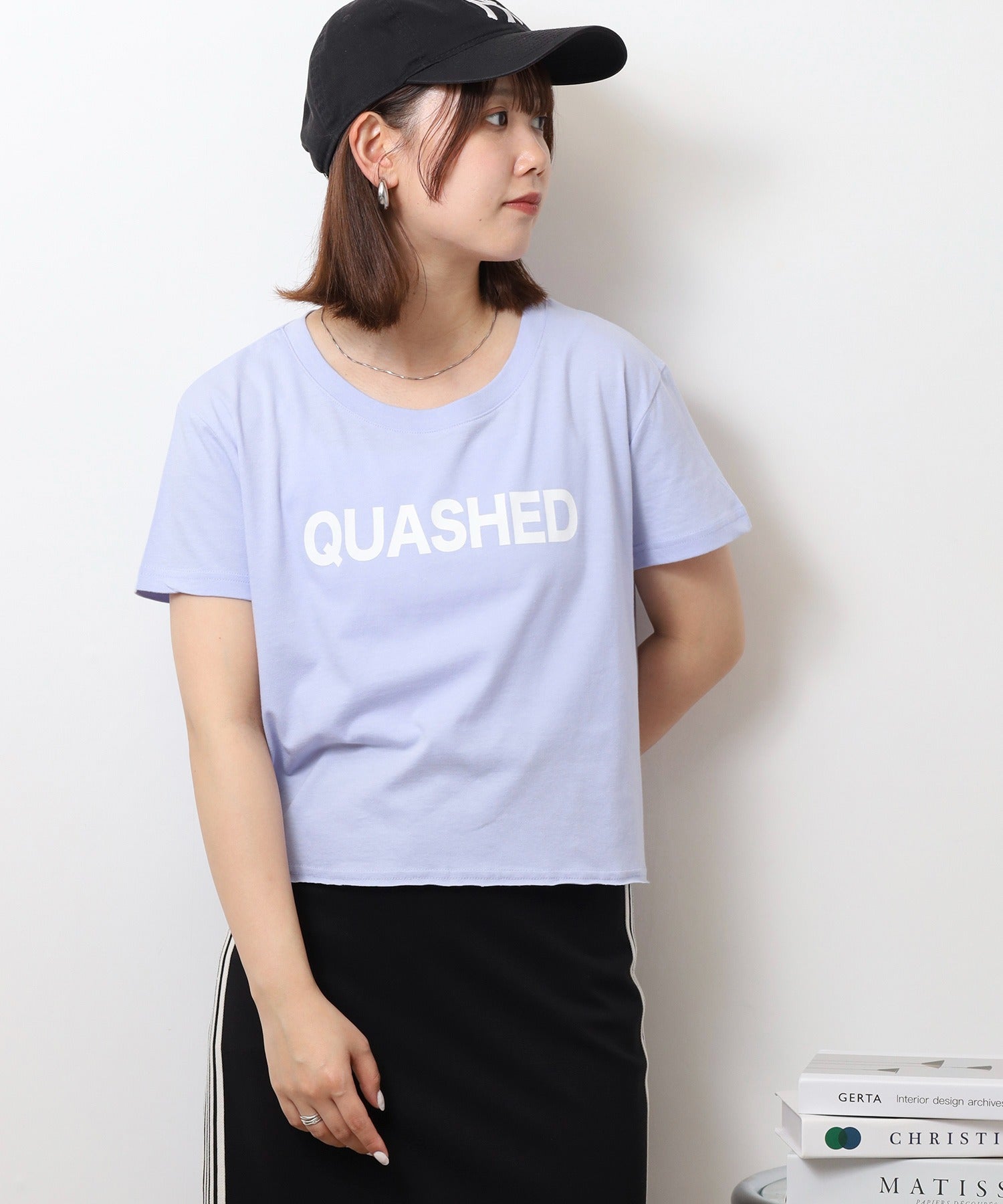 ジャングルジャロピー JUNGLE JALOPY ショート丈裾フリンジオーバサイズシルエットロゴプリントTシャツ レディース （LAVENDER3） LAVENDER3
