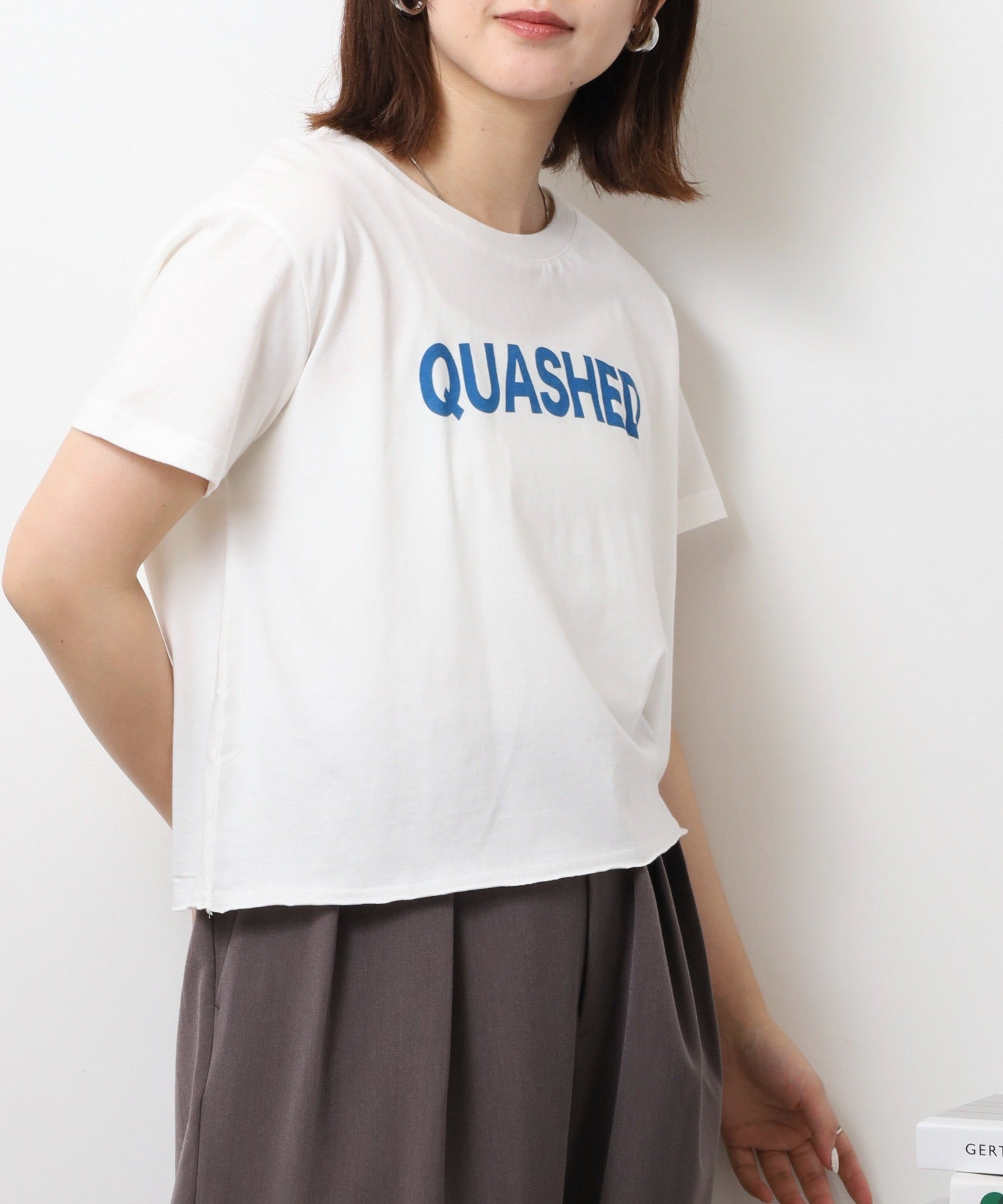 ジャングルジャロピー JUNGLE JALOPY ショート丈裾フリンジオーバサイズシルエットロゴプリントTシャツ レディース （WHITE3） WHITE3