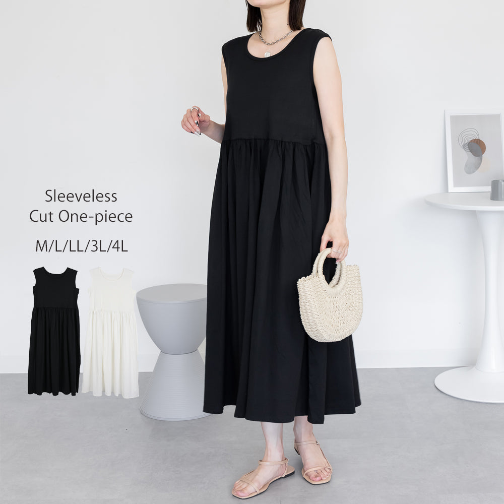 ジャングルジャロピー JUNGLE JALOPY ノースリーブカットワンピース レディース 大きいサイズ （BLACK） BLACK