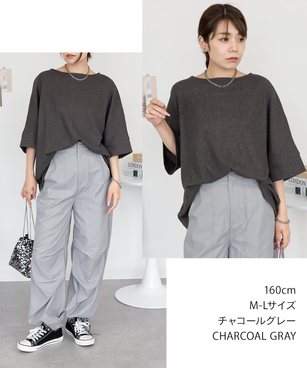 ジャングルジャロピー JUNGLE JALOPY コットンワッフル7分袖ドルマンTシャツ レディース 大きいサイズ （C-GRAY） C-GRAY