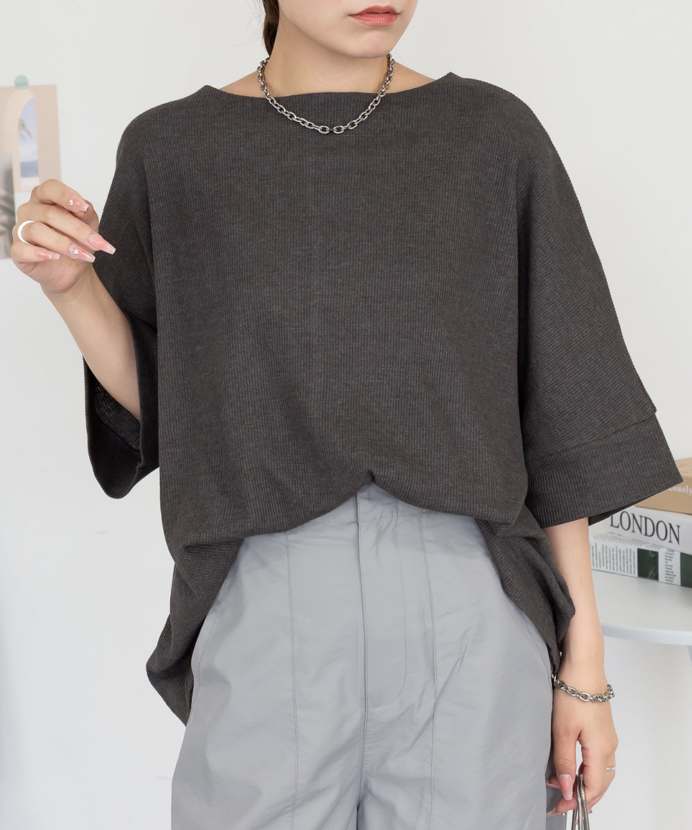 ジャングルジャロピー JUNGLE JALOPY コットンワッフル7分袖ドルマンTシャツ レディース 大きいサイズ （C-GRAY） C-GRAY