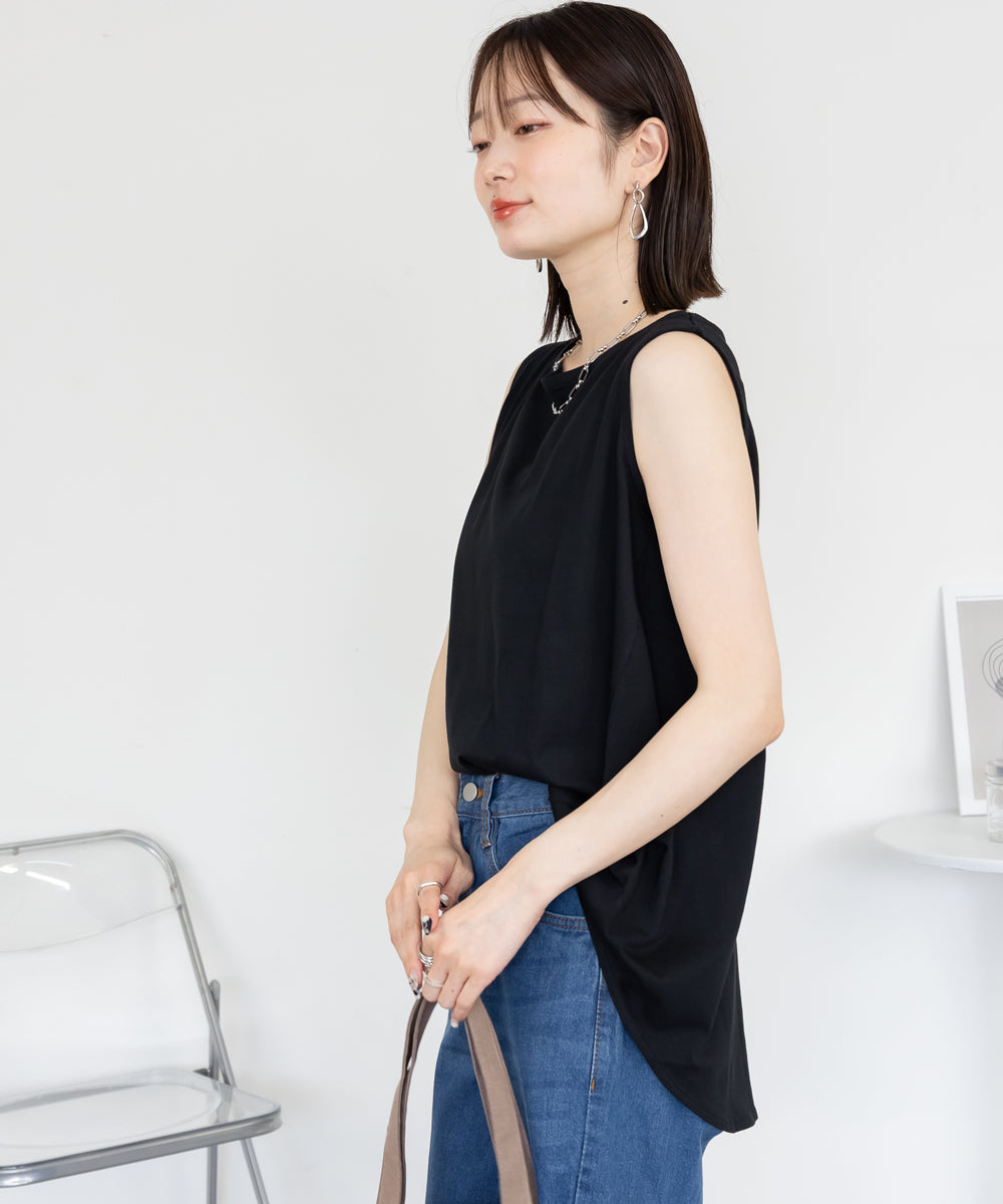 ジャングルジャロピー JUNGLE JALOPY 脇タックノースリーブトップス レディース 大きいサイズ （BLACK） BLACK