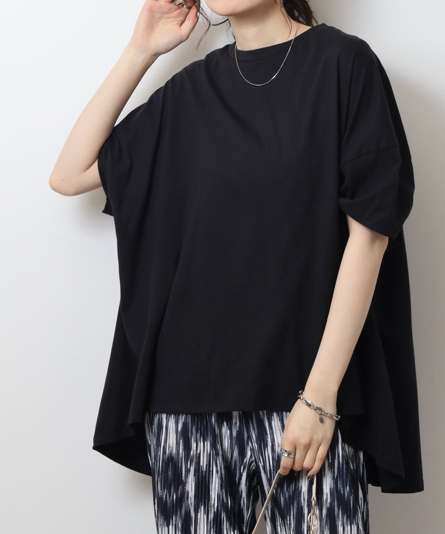 ジャングルジャロピー JUNGLE JALOPY バッグギャザーTシャツ レディース 半袖 フレア トップス シャツ 夏 夏服 チュニック （BLACK） BLACK