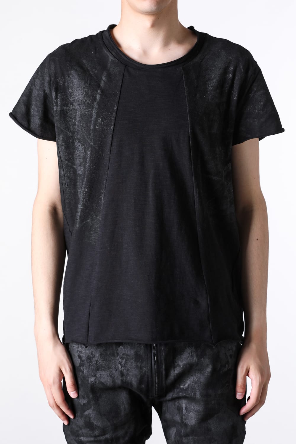 ジャスティン ゴール JUSTIN GALL GEO BASE COATED TEE （Black Tar） Black Tar