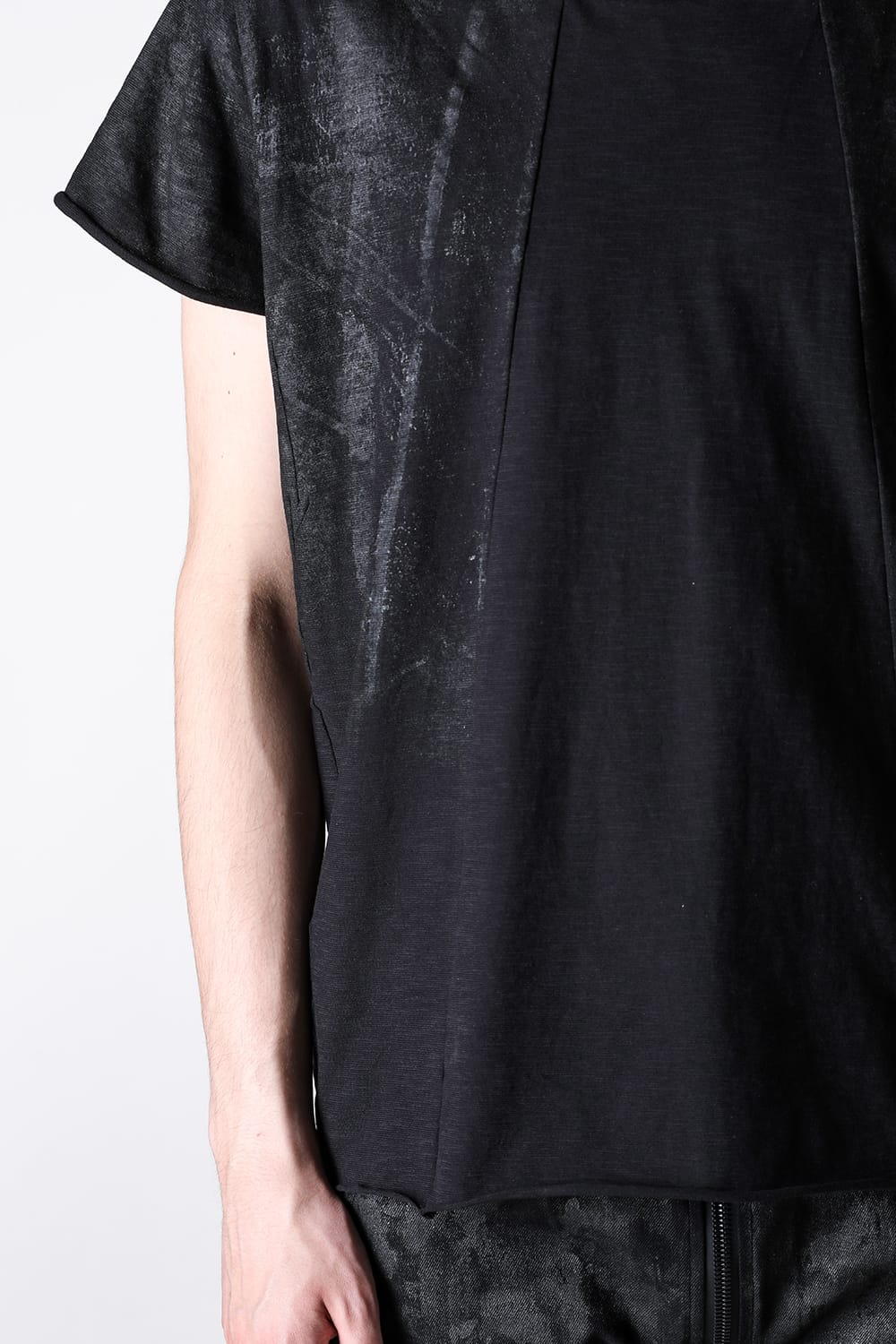 ジャスティン ゴール JUSTIN GALL GEO BASE COATED TEE （Black Tar） Black Tar