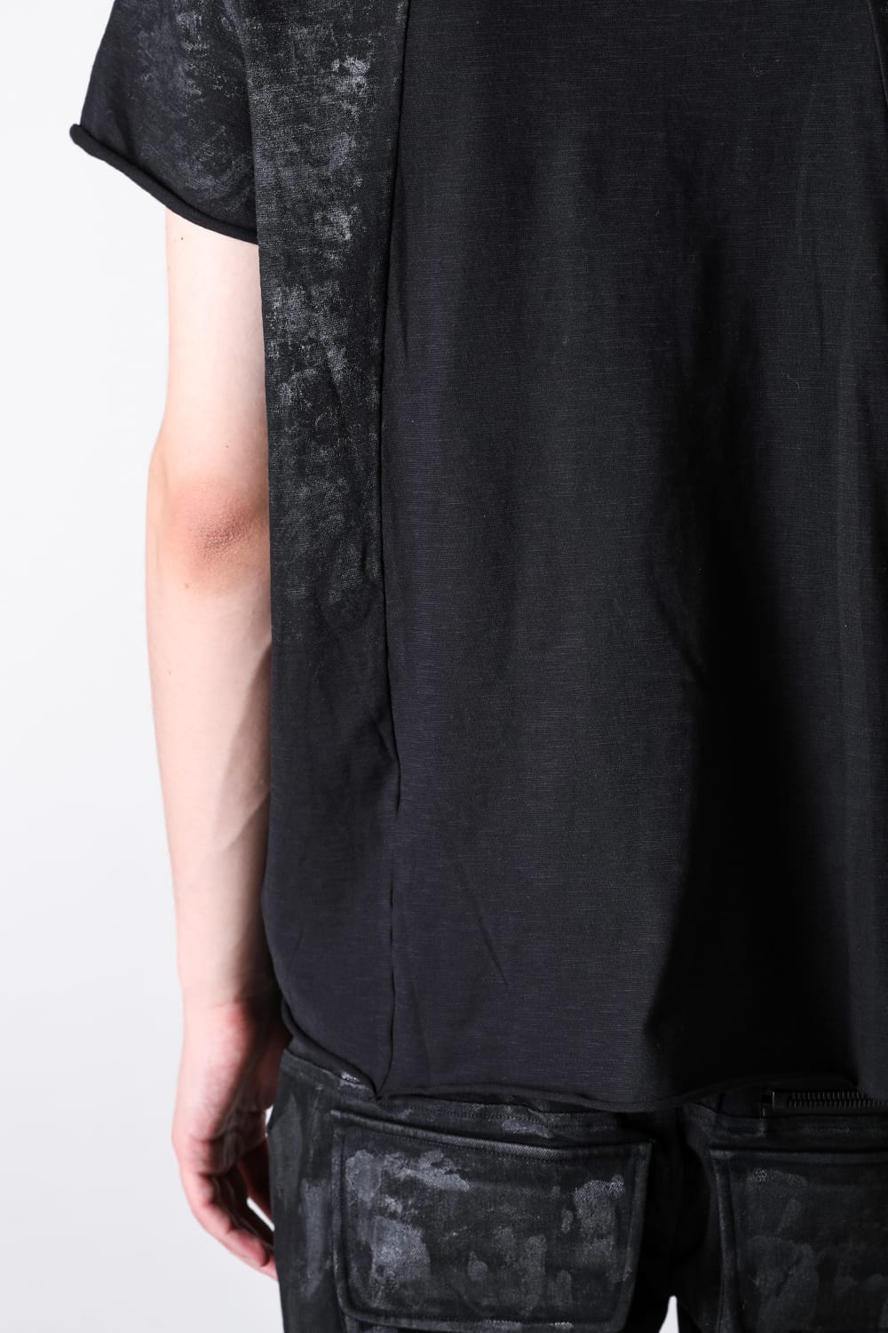 ジャスティン ゴール JUSTIN GALL GEO BASE COATED TEE （Black Tar） Black Tar