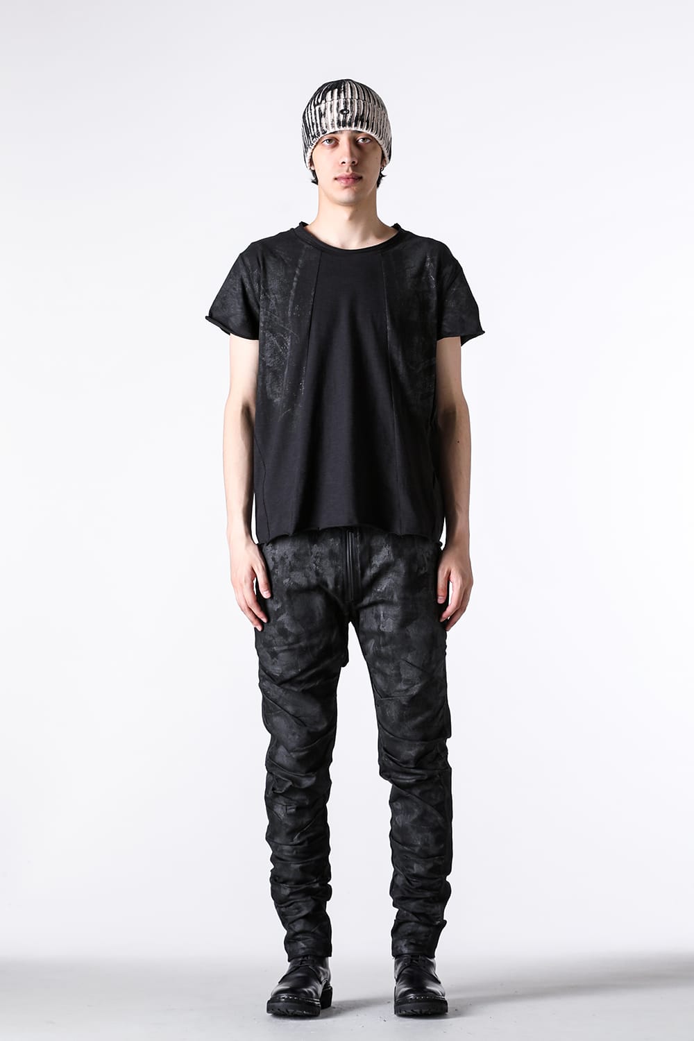 ジャスティン ゴール JUSTIN GALL GEO BASE COATED TEE （Black Tar） Black Tar