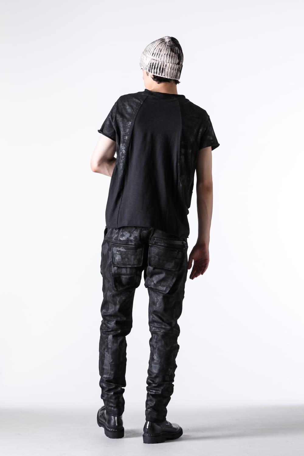 ジャスティン ゴール JUSTIN GALL GEO BASE COATED TEE （Black Tar） Black Tar